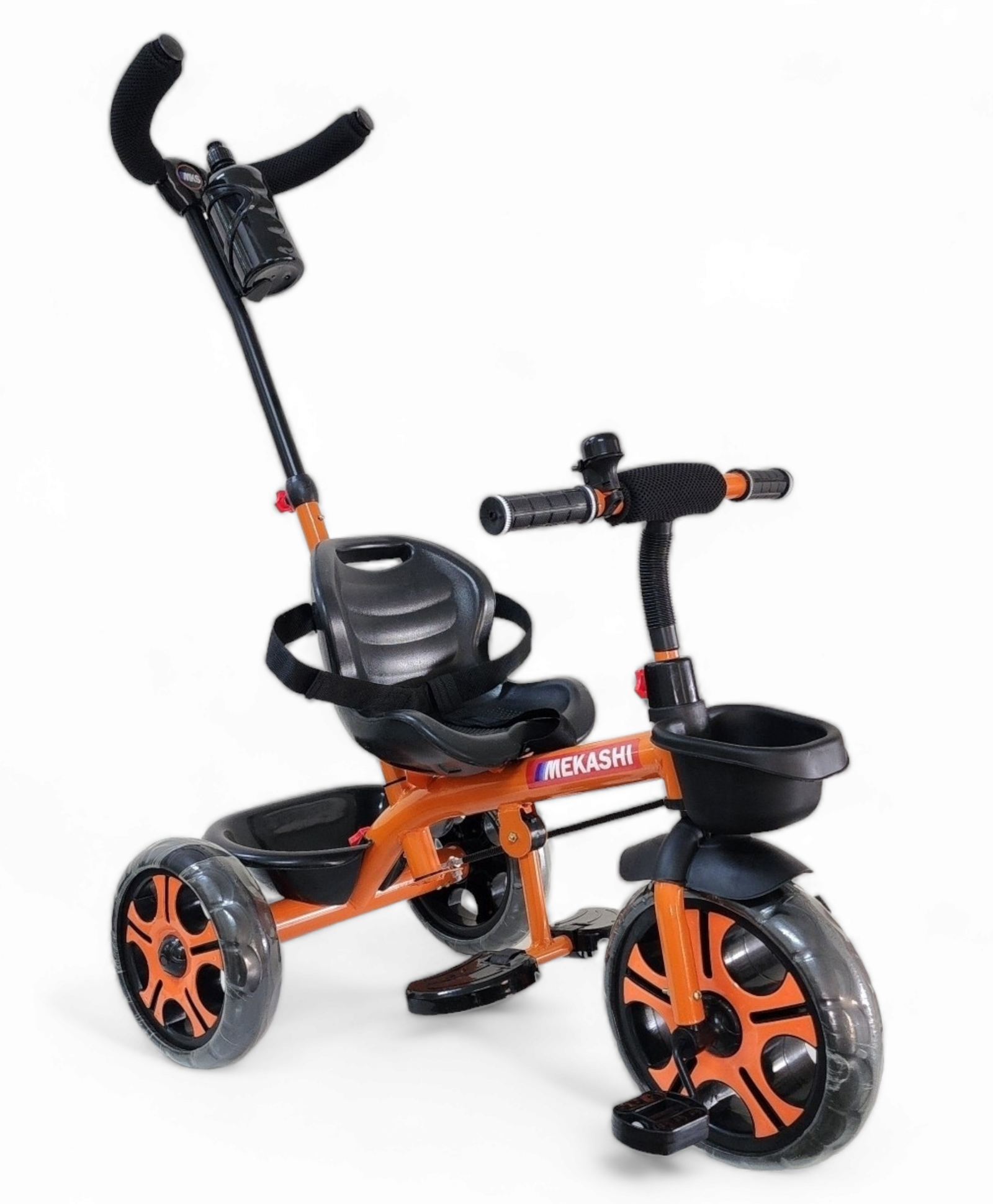 Mekashi Kids Tricycle with Eva Wheels & Parental Handle - Orange-picture-17