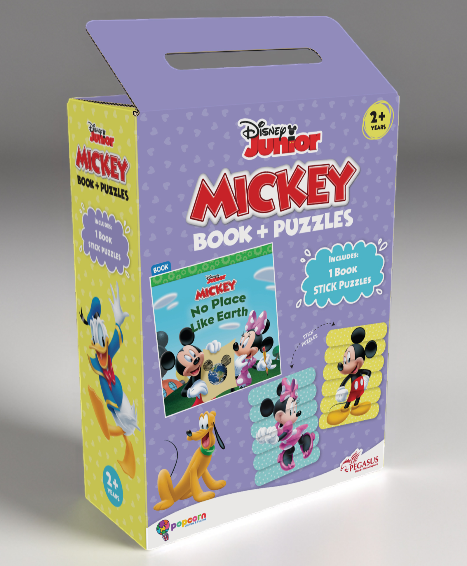 Popcorn Games Disney Junior Mickey Book & Stick Puzzles for Kids 2 Years and Above  No Place Like Earth Multicolor-24 Pieces-image-40
