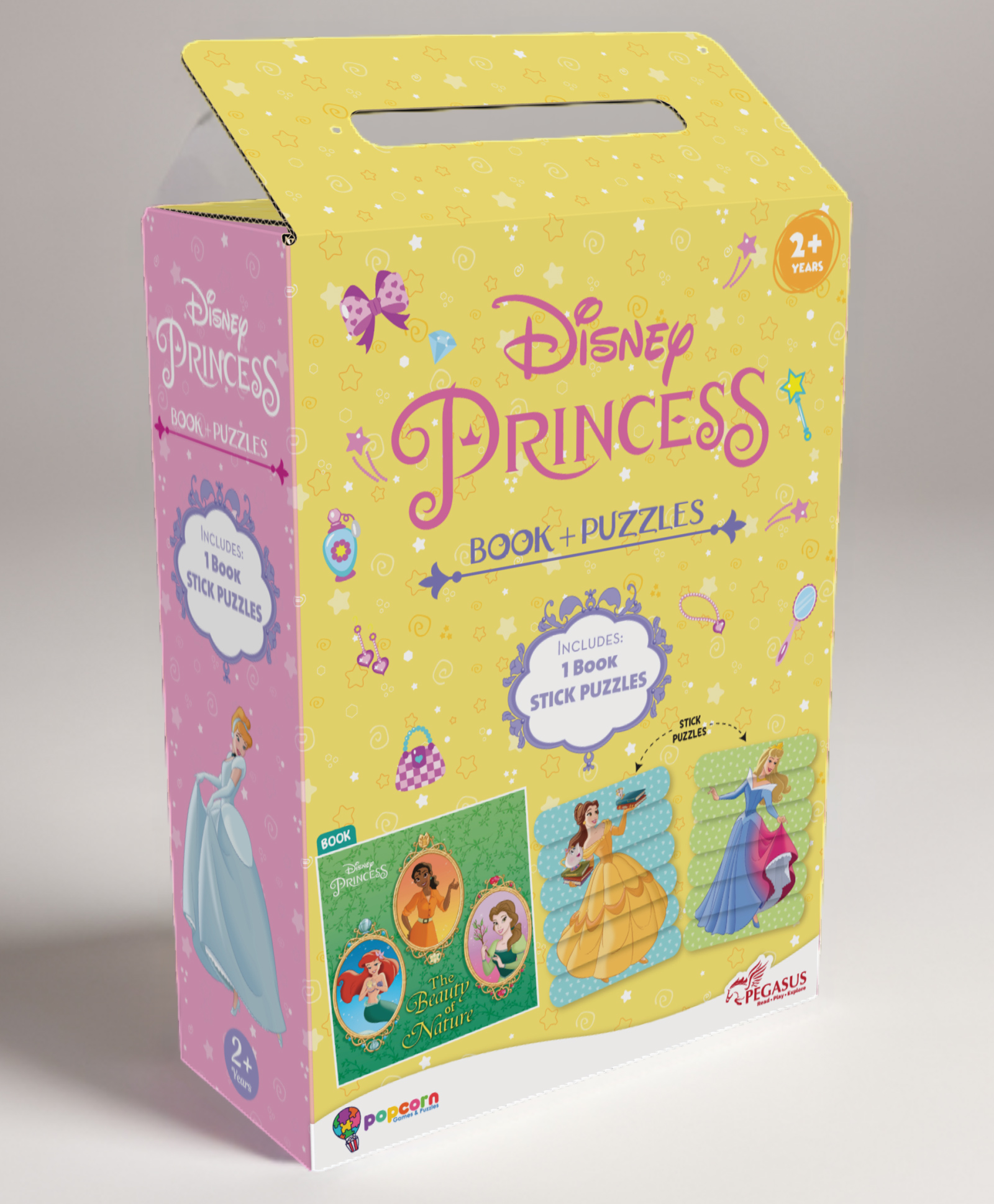 Popcorn Games Disney Princess Book & Stick Puzzles for Kids 2 Years and Above The Beauty of Nature Multicolor- 24 Pieces-image-27