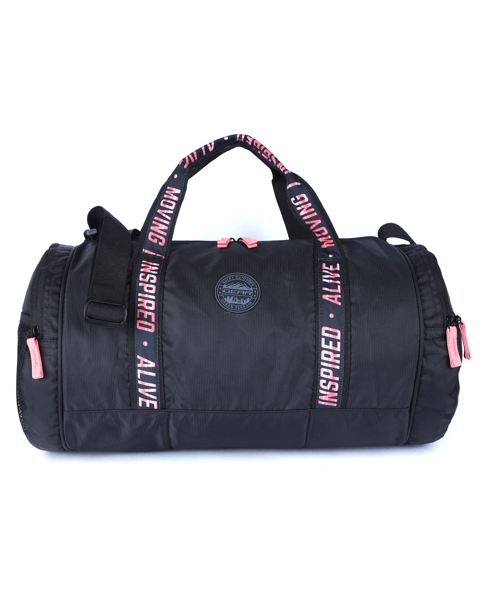 Gear  Inspired Alive Moving Duffle Black Pink-image-5