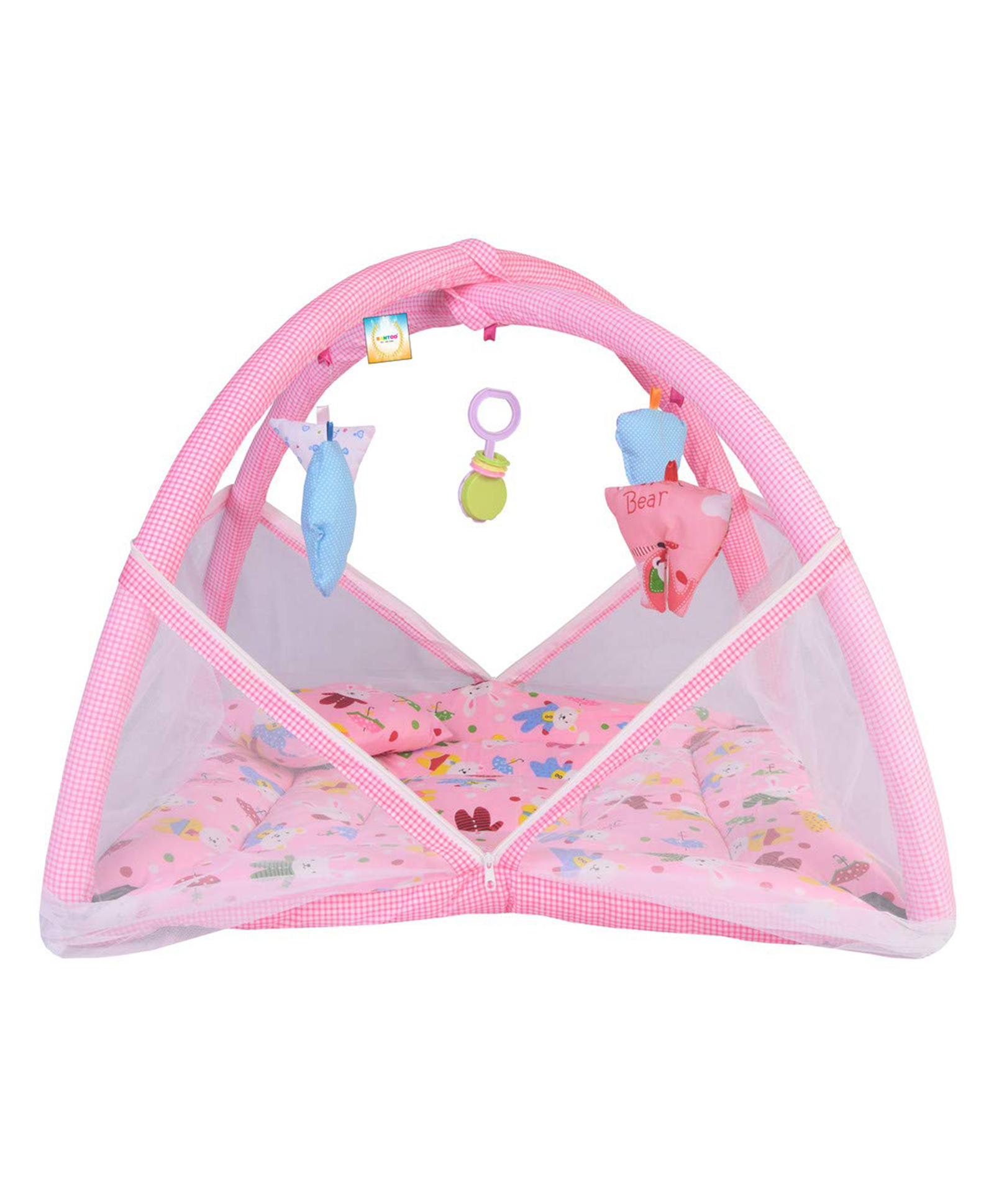 Kwitchy Baby Bedding Set New Born Bed Mattress with Mosquito Net - Pink-picture-12