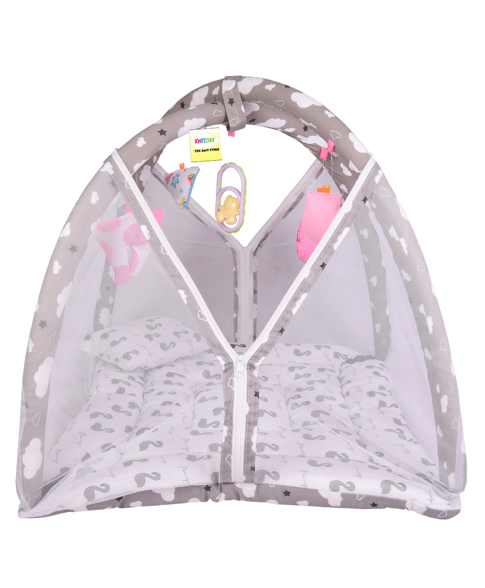 Kwitchy Baby Bedding Set New Born Bed Mattress with Mosquito Net -  Purple-picture-45