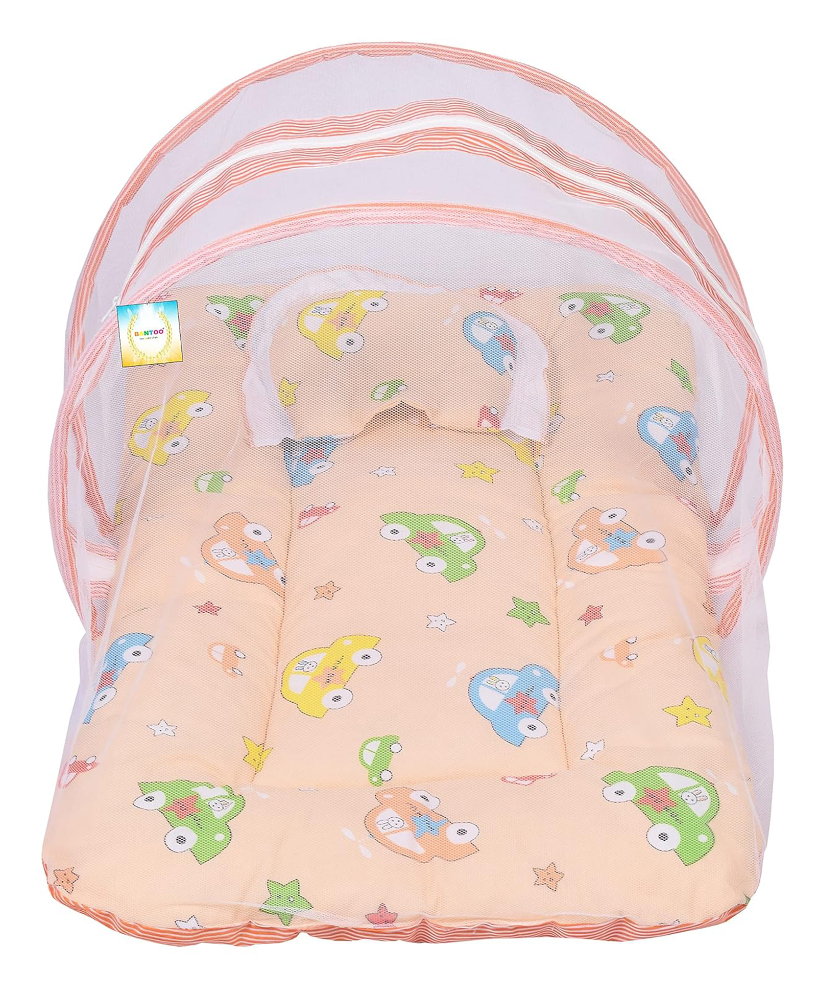 Kwitchy New Born Baby Bedding Set Cotton Mattress with Mosquito Net - Orange-picture-35