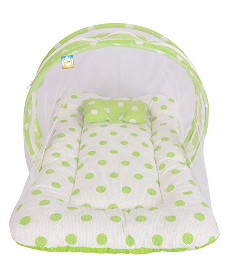 Kwitchy Baby Bedding Set New Born Mattress with Mosquito Net - Green-picture-40