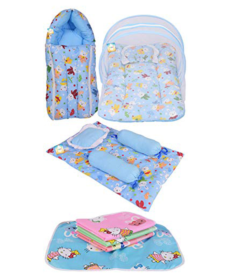 Kwitchy Baby Bedding Combo Set New Born Complete Sleeping Essentials - Blue-image-20