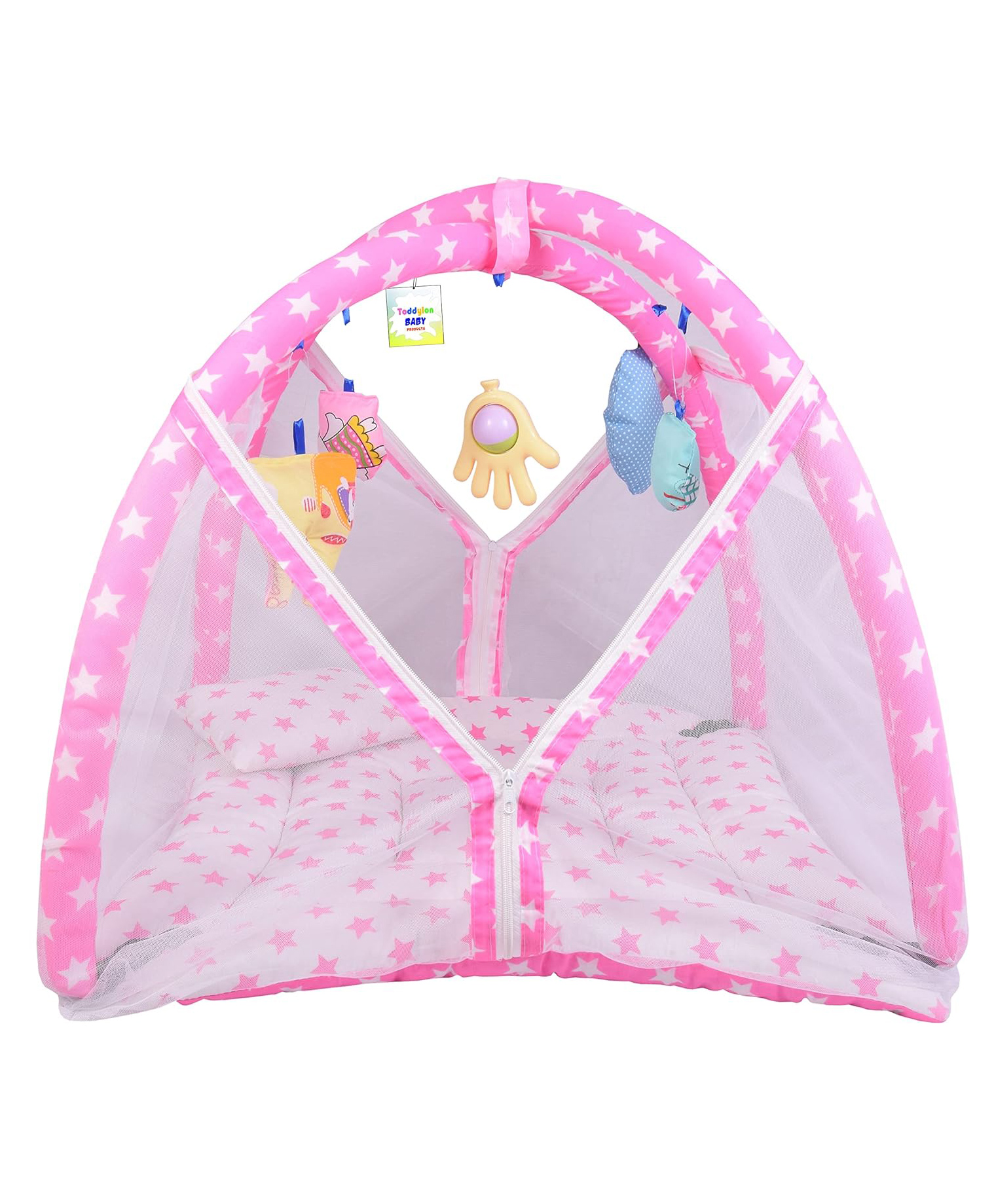 Toddylon Baby Bedding Set New Born Play Gym Bed - Pink-picture-40