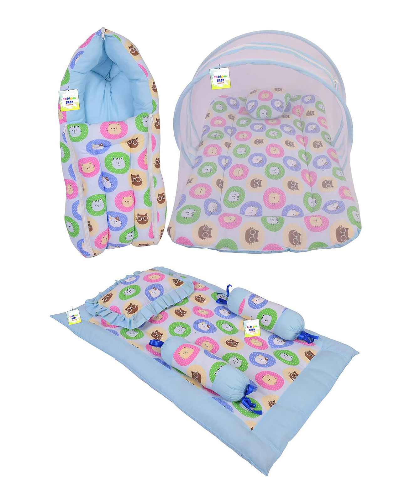 Toddylon Baby Bedding for New Born Sleeping Essential Combo - Blue-picture-14