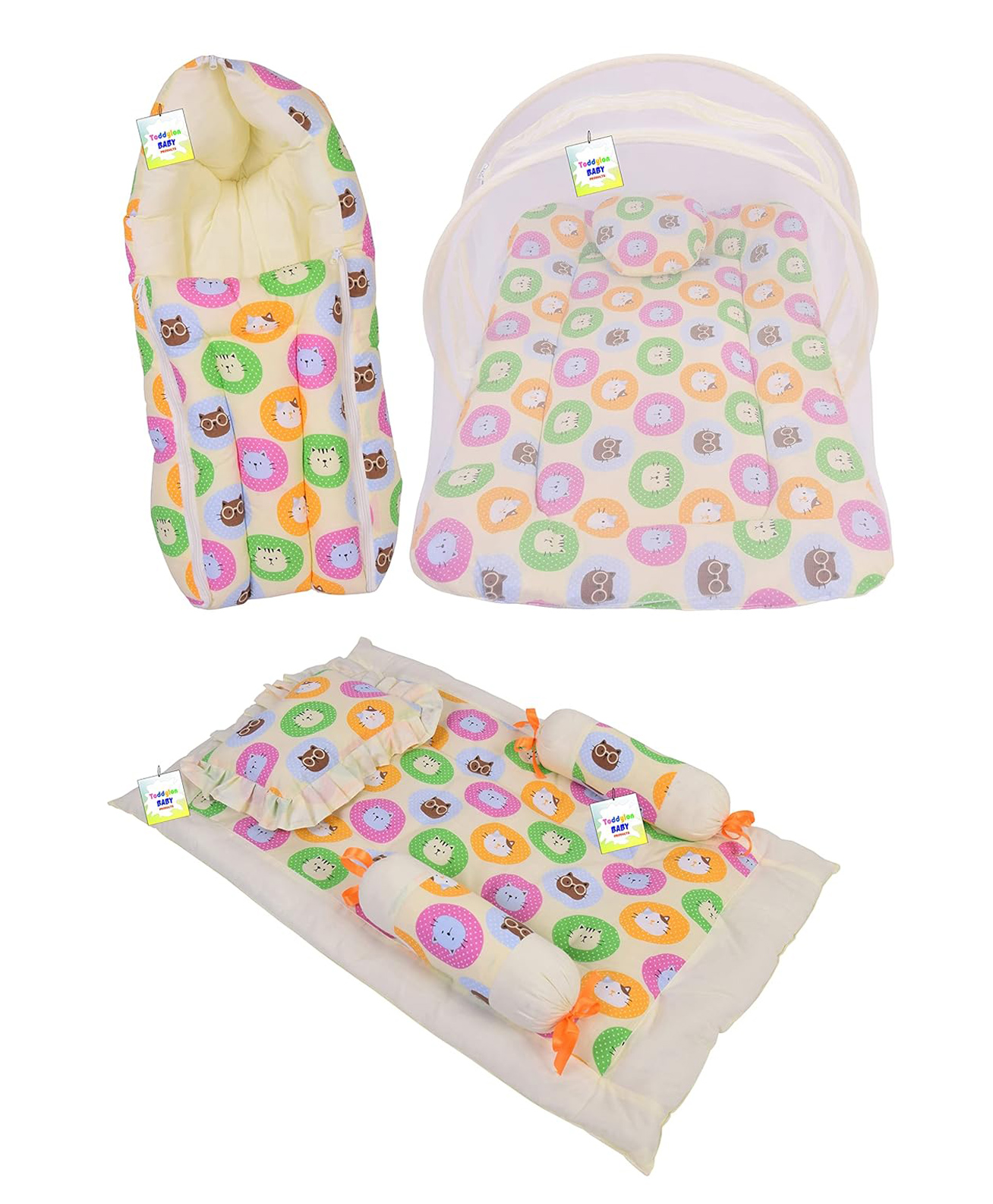 Toddylon Baby Bedding for New Born Sleeping Essential Combo - Yellow-image-12