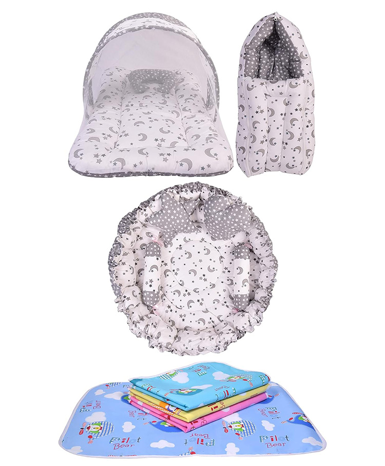Toddylon New Born Baby Bedding Combo Set - Grey-picture-38