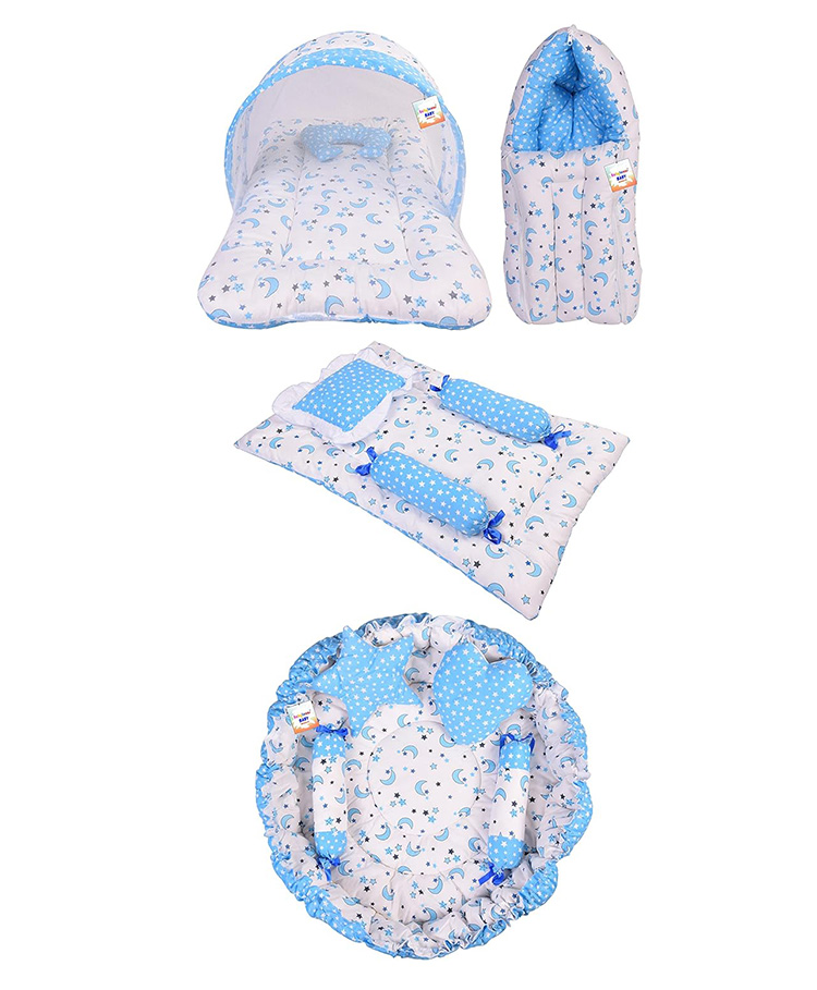 Toddylon Baby Bedding for New Born Sleeping Essential Products Combo - Blue-picture-15