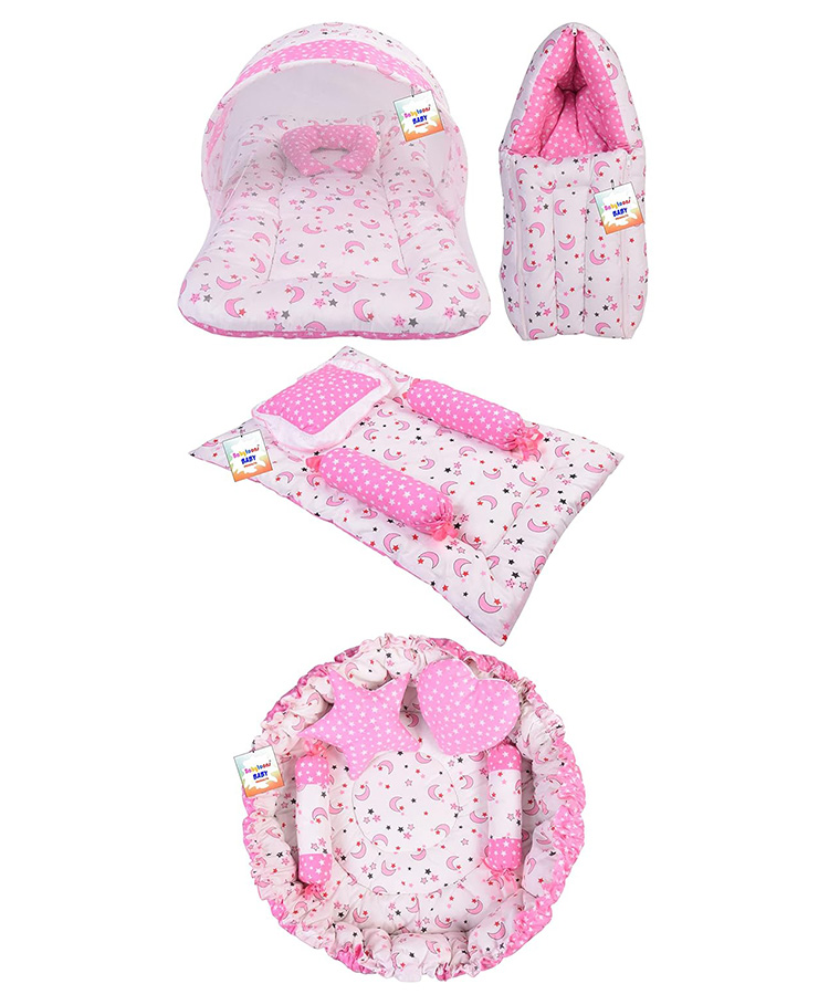 Toddylon Baby Bedding for New Born Sleeping Essential Products Combo - Pink-picture-38
