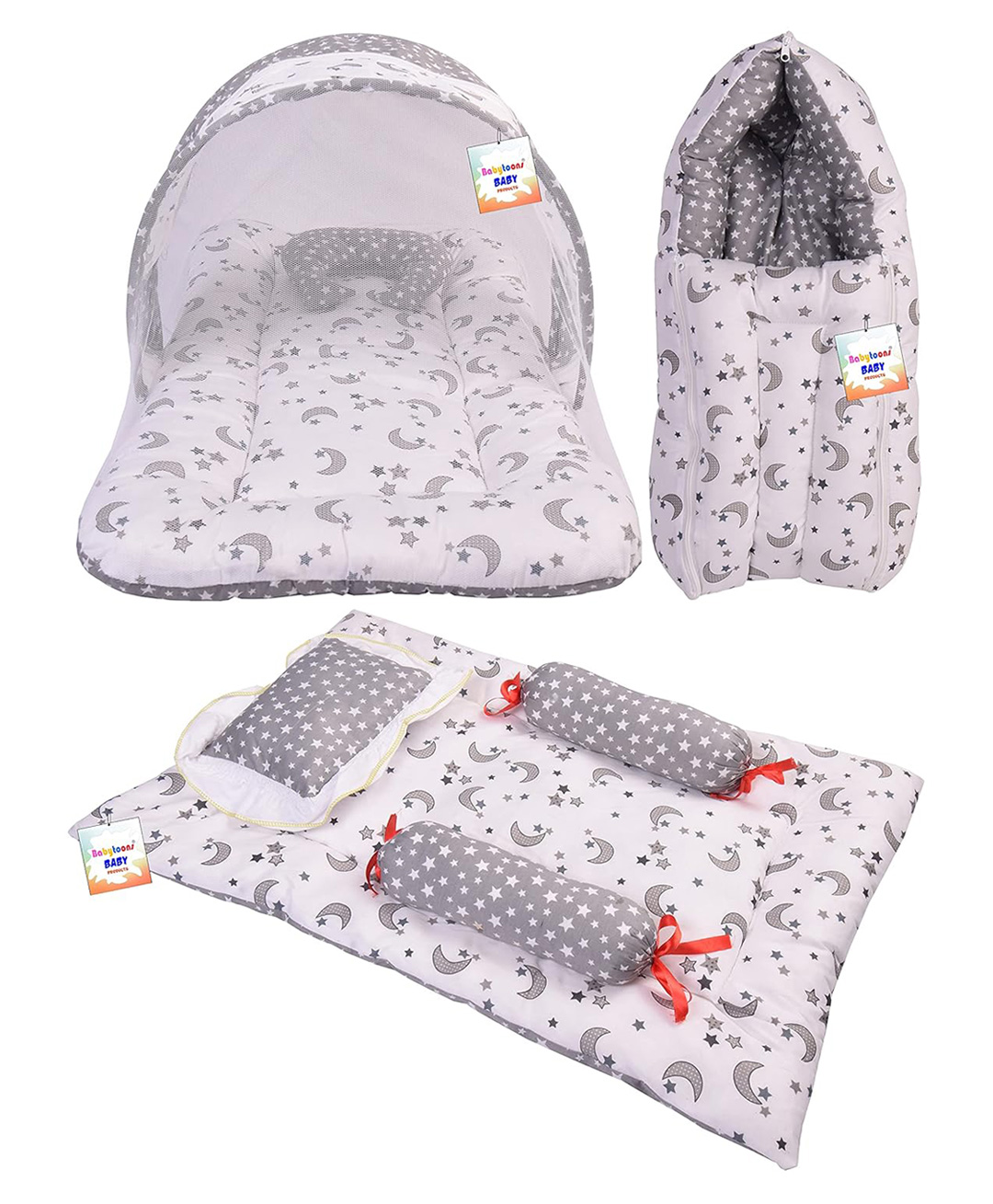 Toddylon Baby Bedding Set Combo for New Born Sleeping Products -  Grey-picture-31