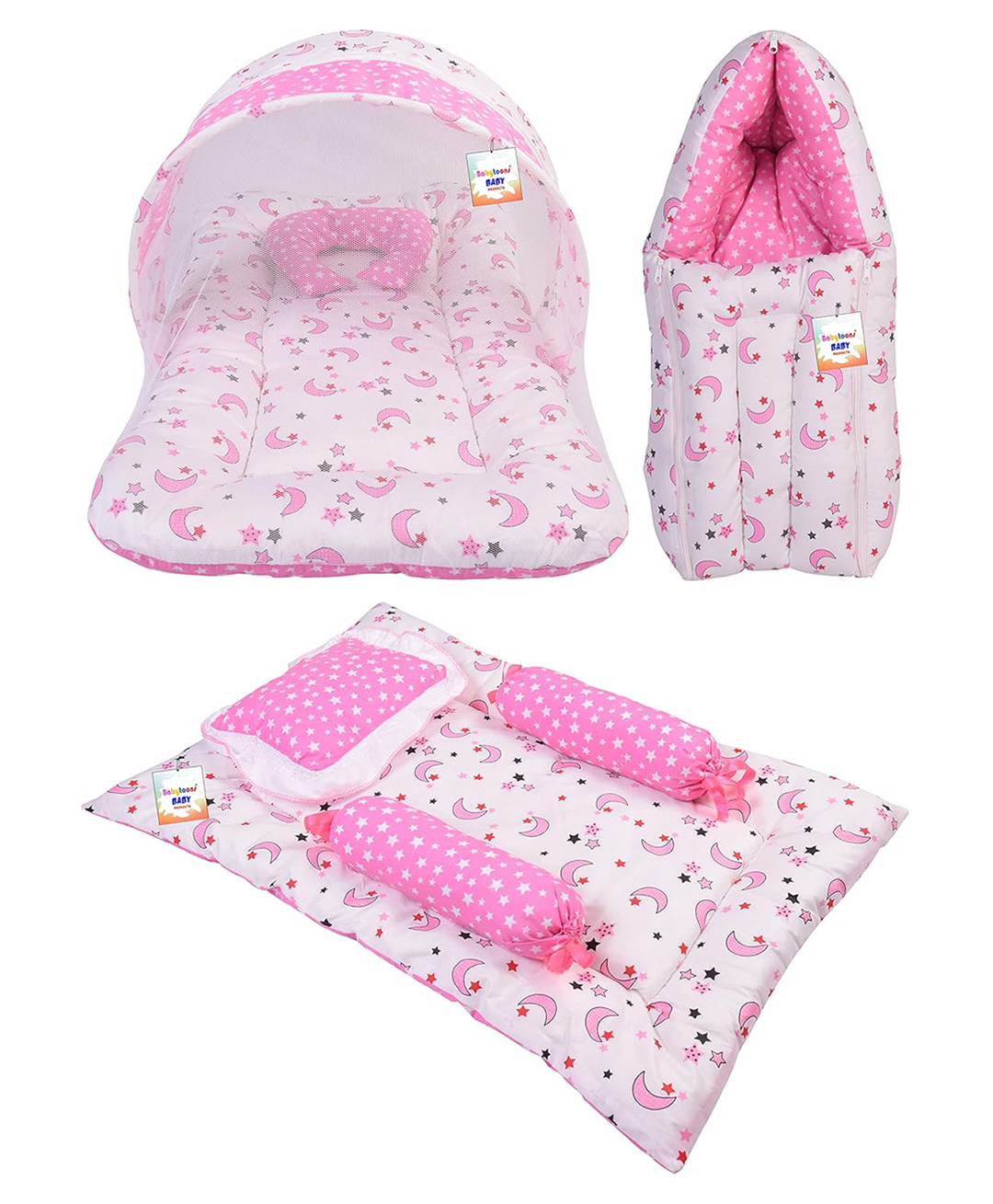 Toddylon Baby Bedding Set Combo for New Born Sleeping Products -  Pink-picture-32