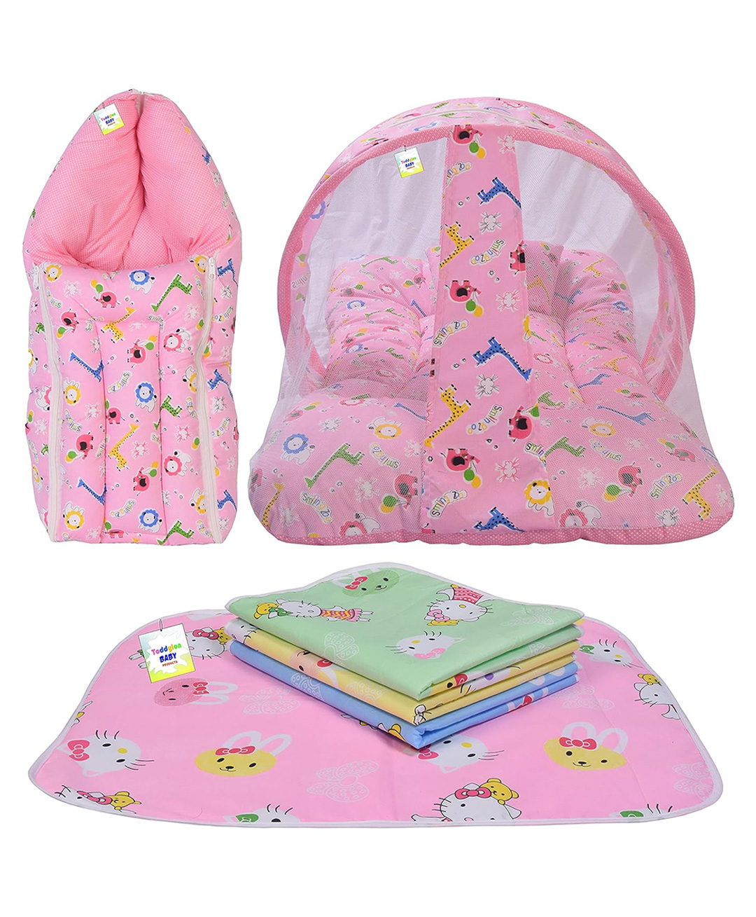 Toddylon Baby Sleeping Products New Born Bedding Set - Pink-image-45
