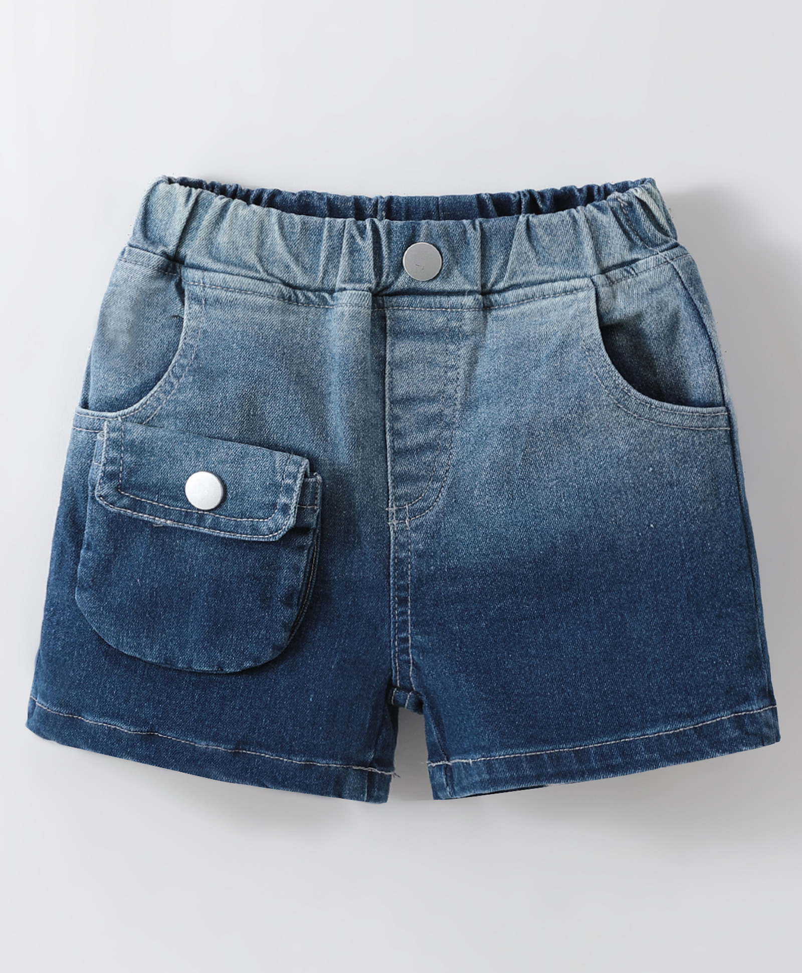 Kookie Kids Denim Washed Shorts - Blue-picture-12