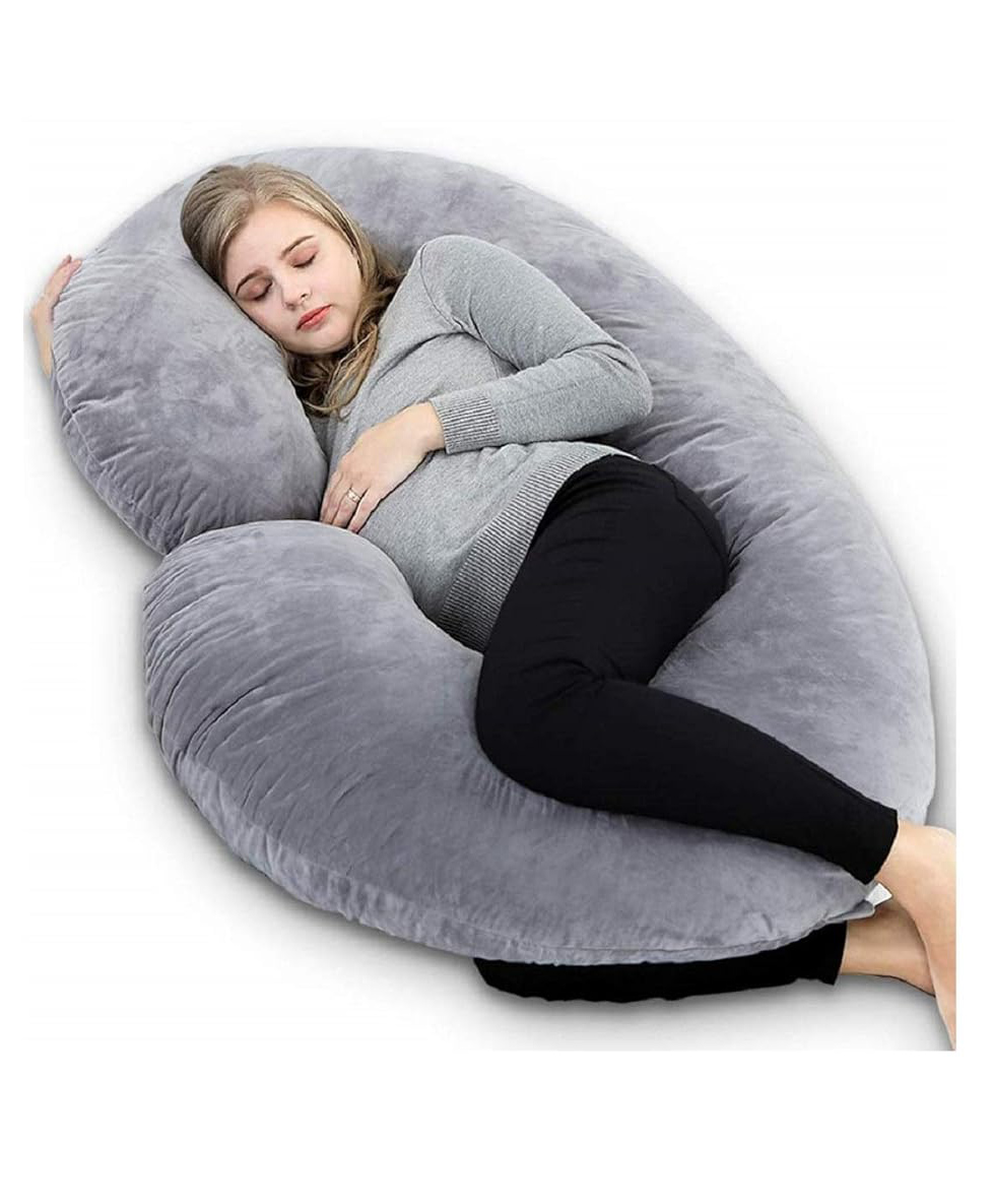 DearJoy Full Body C Shape Maternity Pillow Pregnancy Pillow - Grey