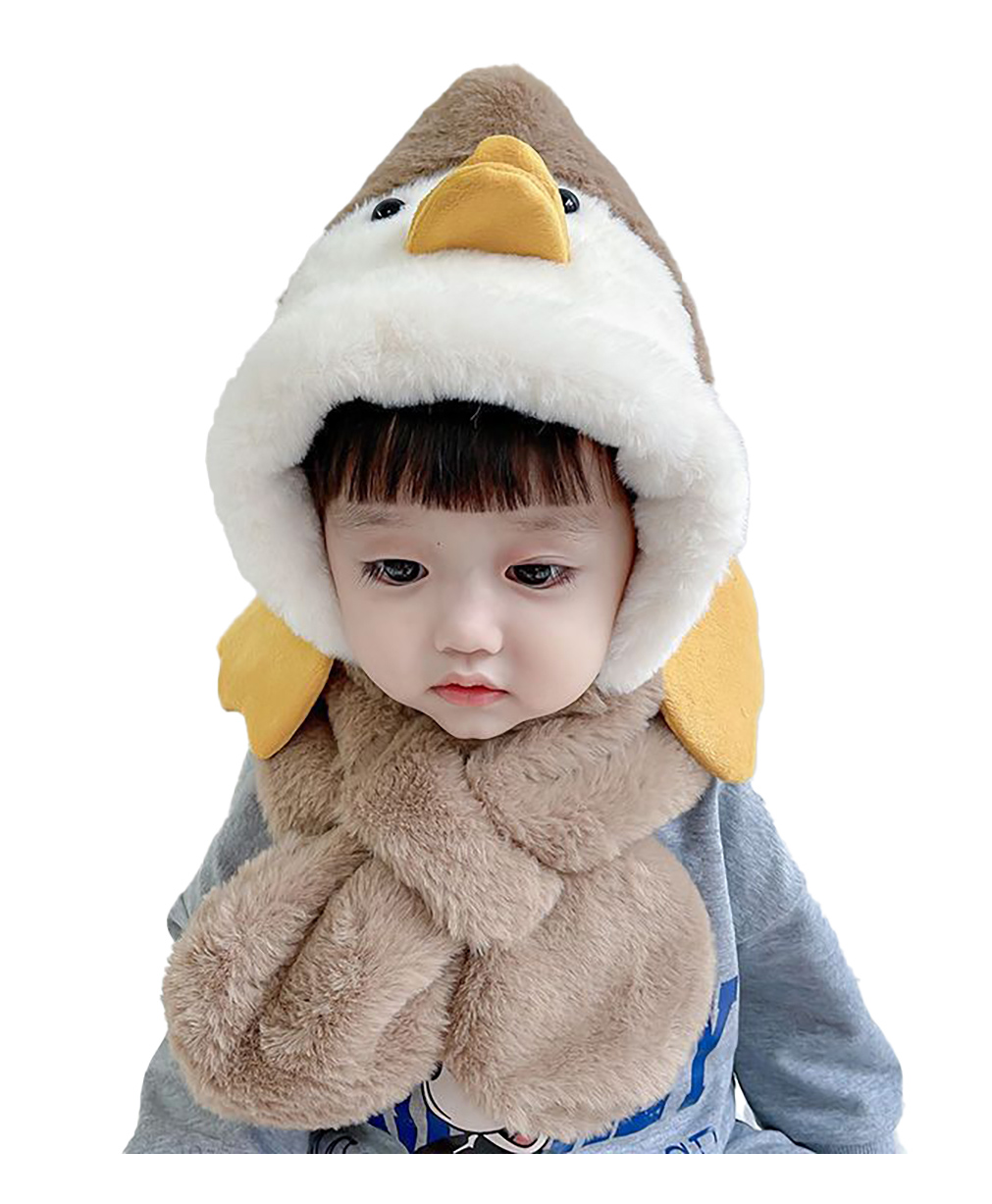 SYGA Baby Winter Warm Cap Ear Protection Beanie Hat Duck Design Brown - Diameter 12 cm-picture-16