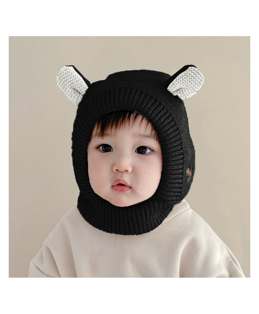 SYGA Woolen Knitted Cap Black - Diameter 12 cm-image-12