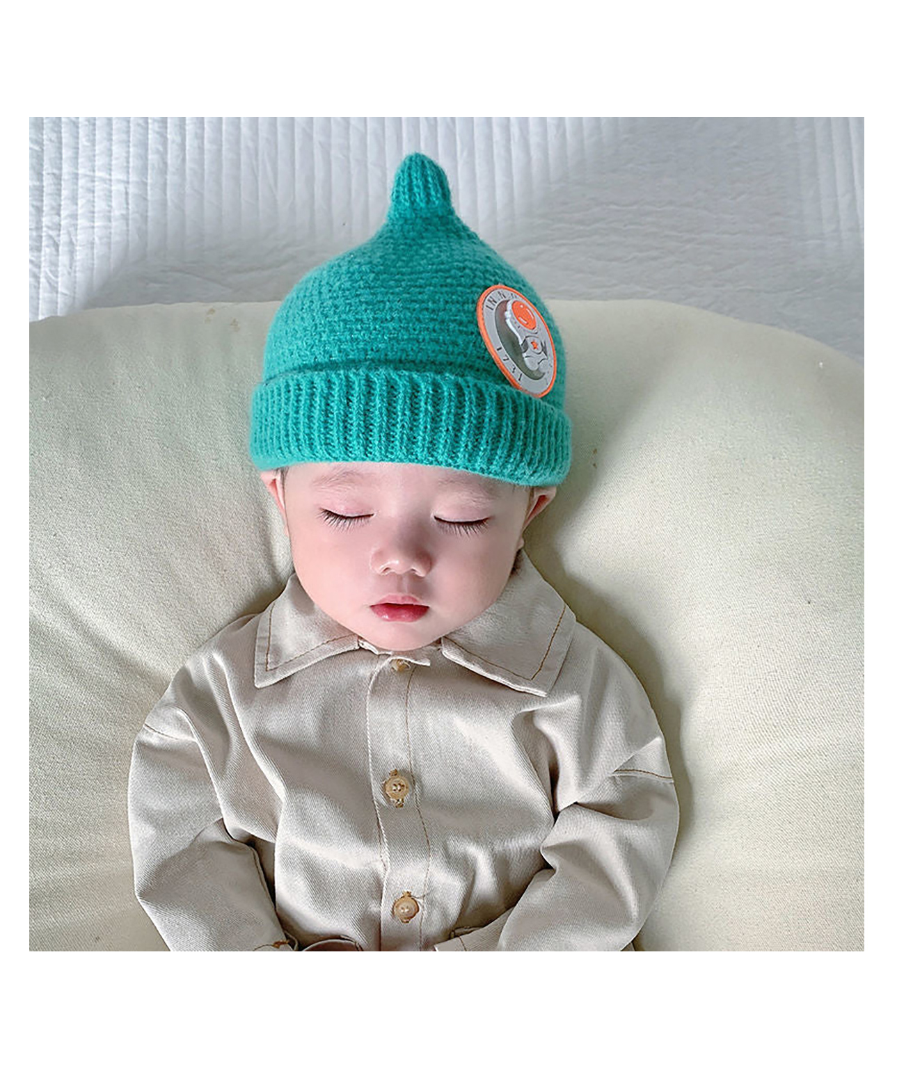 SYGA Woolen Knitted Winter Cap Green - Diameter 10 cm-picture-24