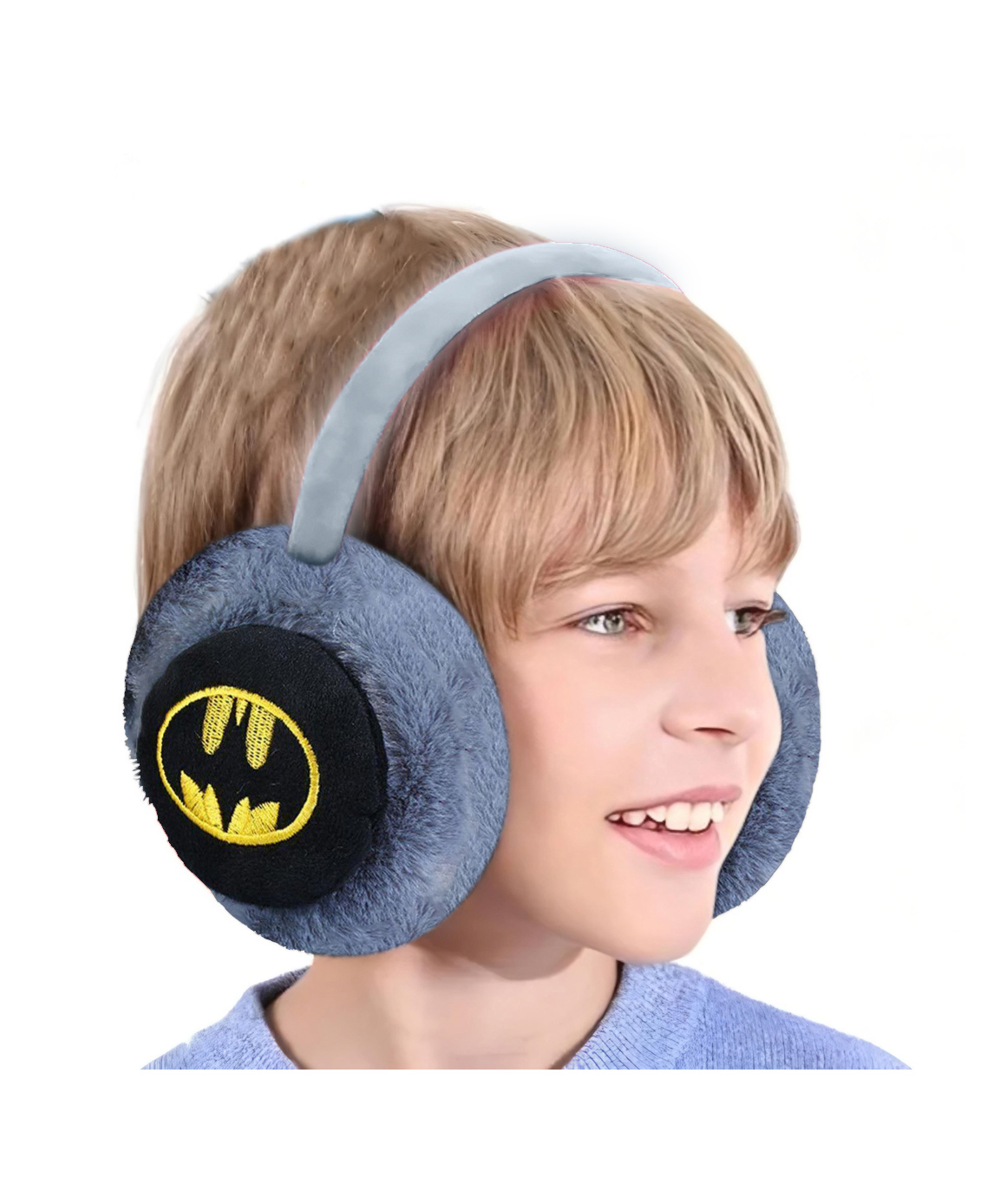 SYGA Children's Earmuffs Black batman Design Plush Warm Earmuffs Size-image-12