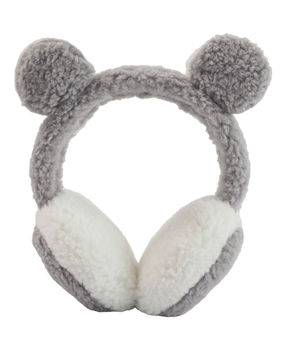 SYGA Children's Cold Protection Soft Earmuffs Grey lovely Panda Style Earmuffs Free Size-image-18