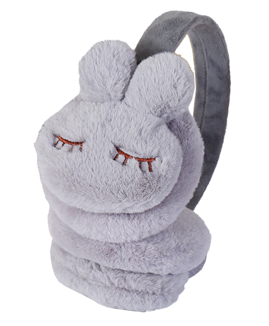 SYGA Children's Cute Grey Rabbit Style Winter Cold Protection Soft Earmuffs Free Size-image-25