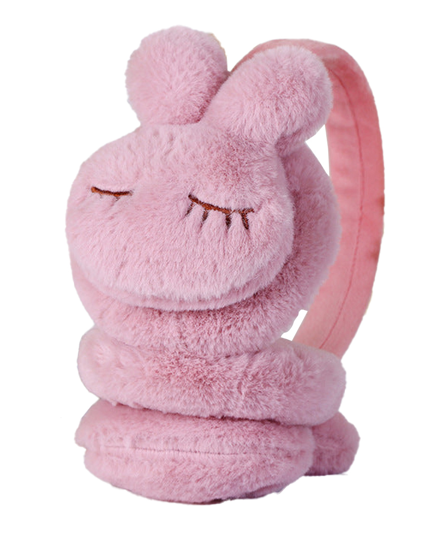 SYGA Children's Cute Korean pink Rabbit Style Winter Cold Protection Soft Earmuffs Free Size-image-19