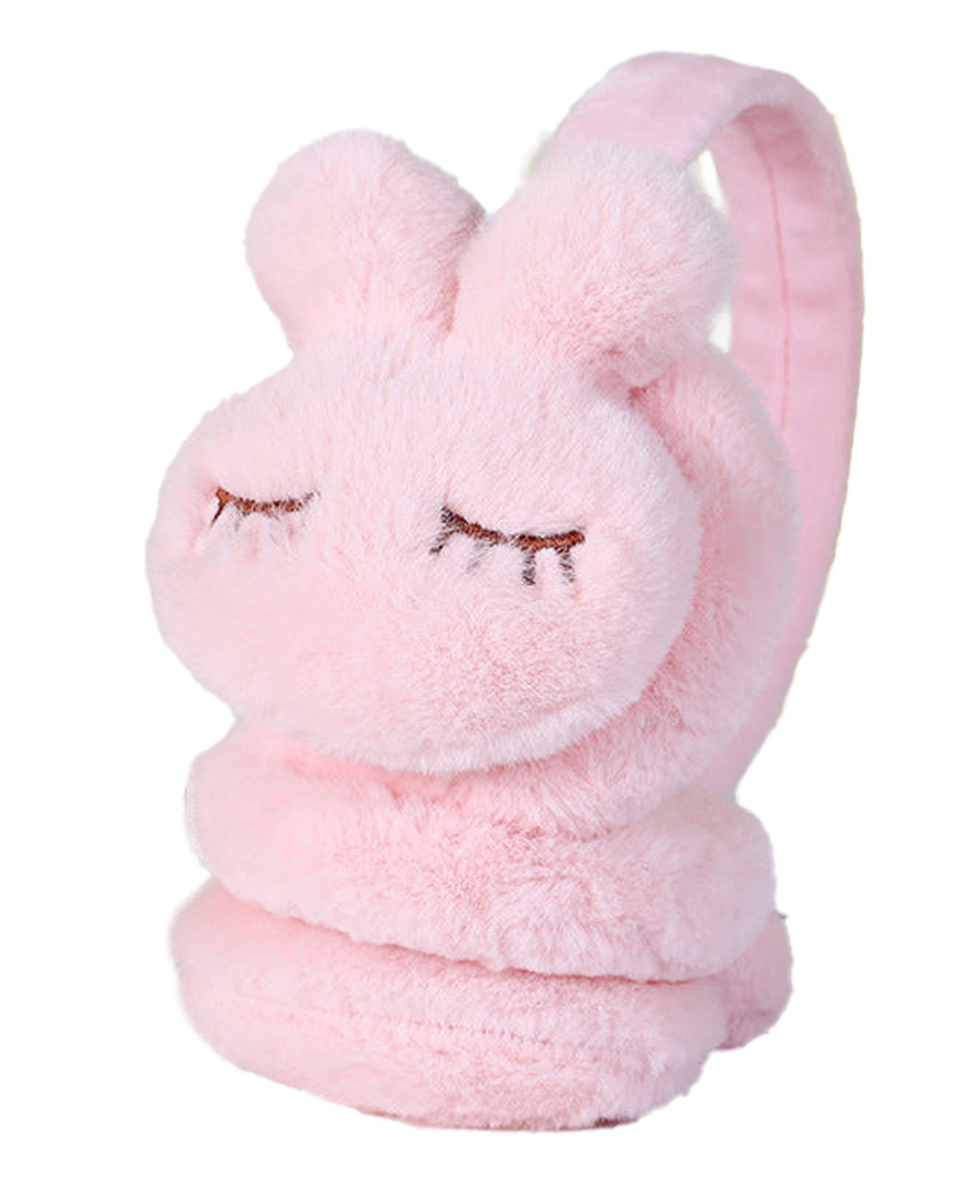 SYGA Children's Cute Light Pink Rabbit Style Winter Cold Protection Soft Earmuffs Free Size-picture-28