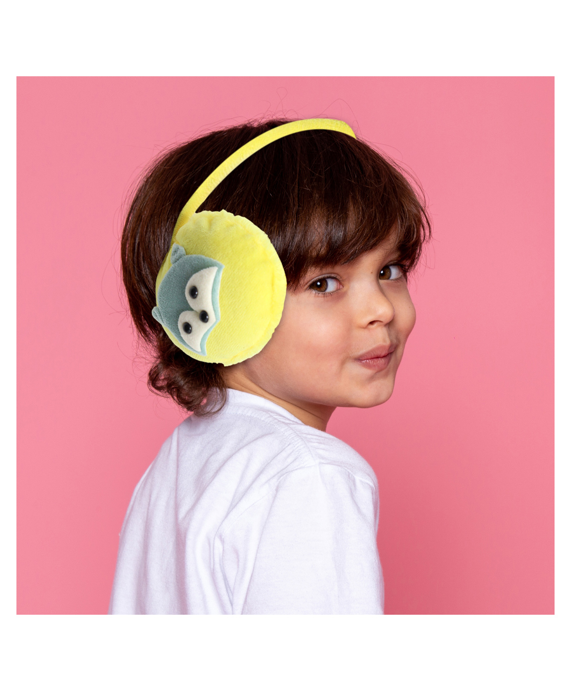 SYGA Children's Fashion Winter Yellow Cute Cartoon Design Cold Protection Plush Velvet Earmuffs Free Size-image-47
