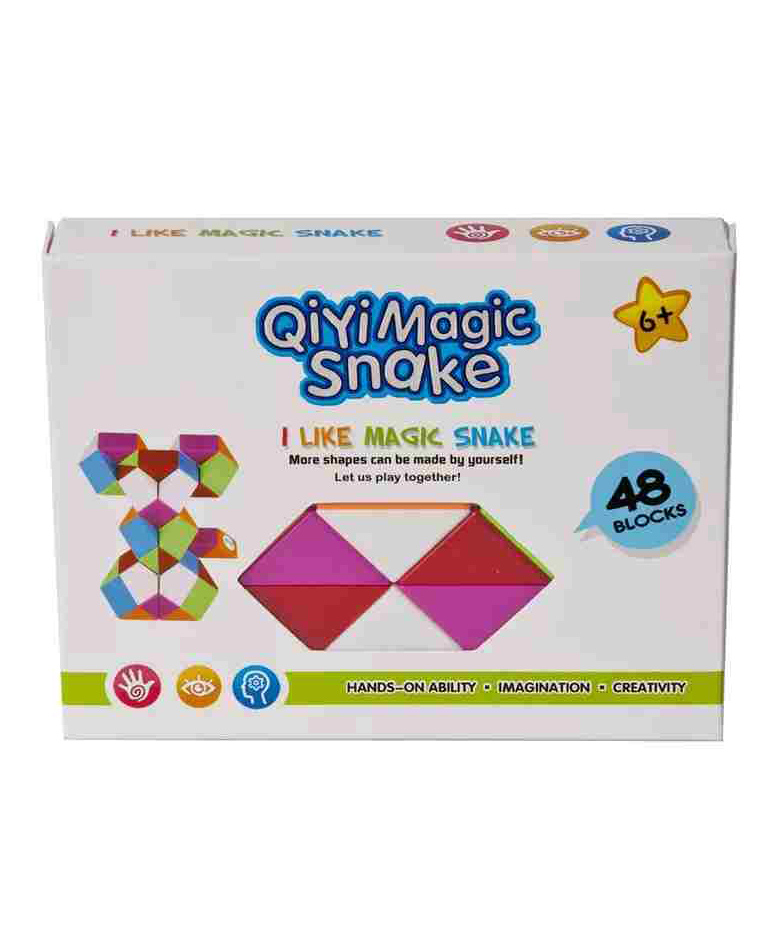 NEGOCIO Magic Snake 48 Blocks Geometric Brain Teaser Ruler Cube Wedges Twist Puzzle Toy - COLOR MAY VARY-image-29