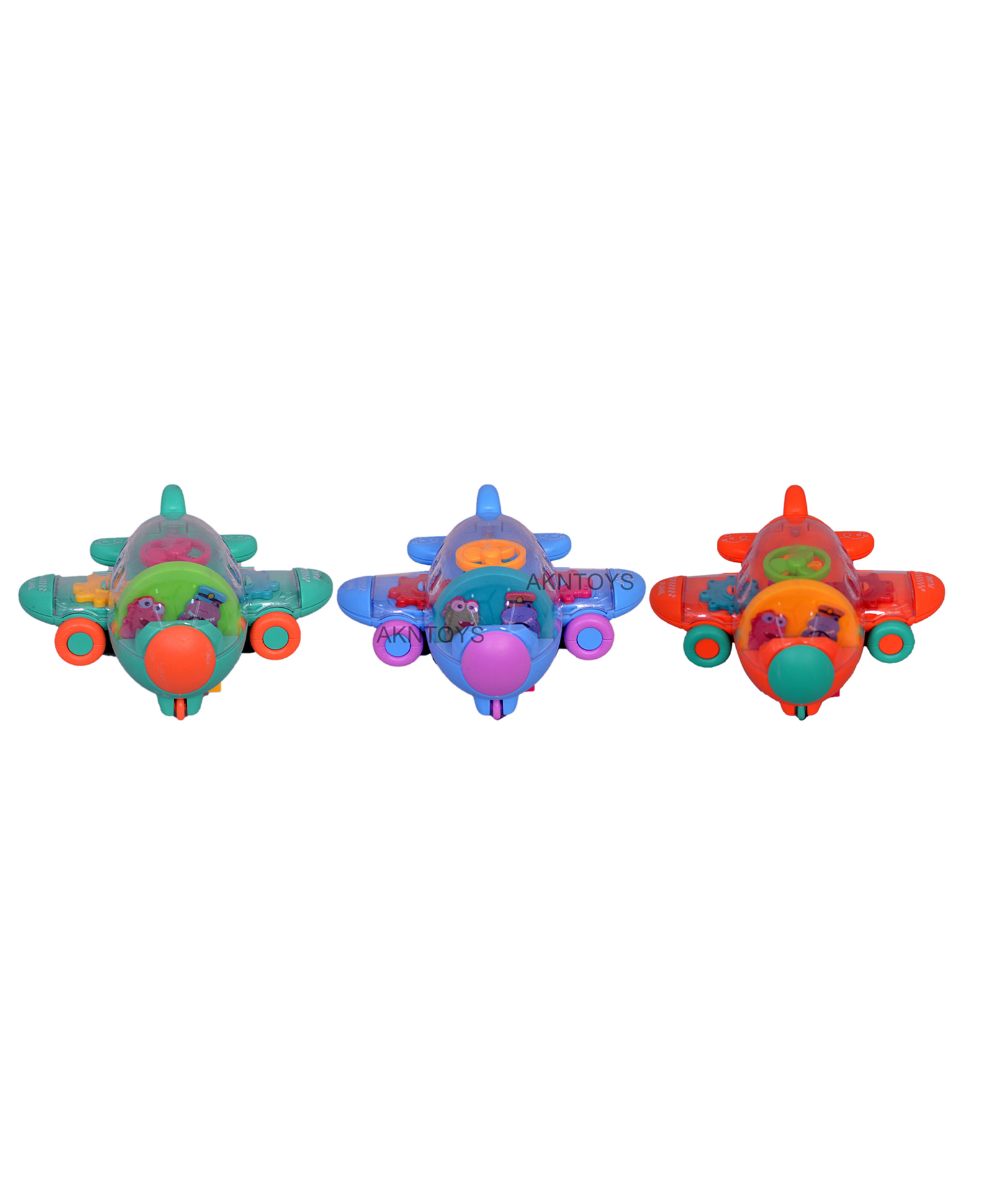 Akn Toys Gear Plane Toy Push n Go Pack of 1 - Multicolor-image-12