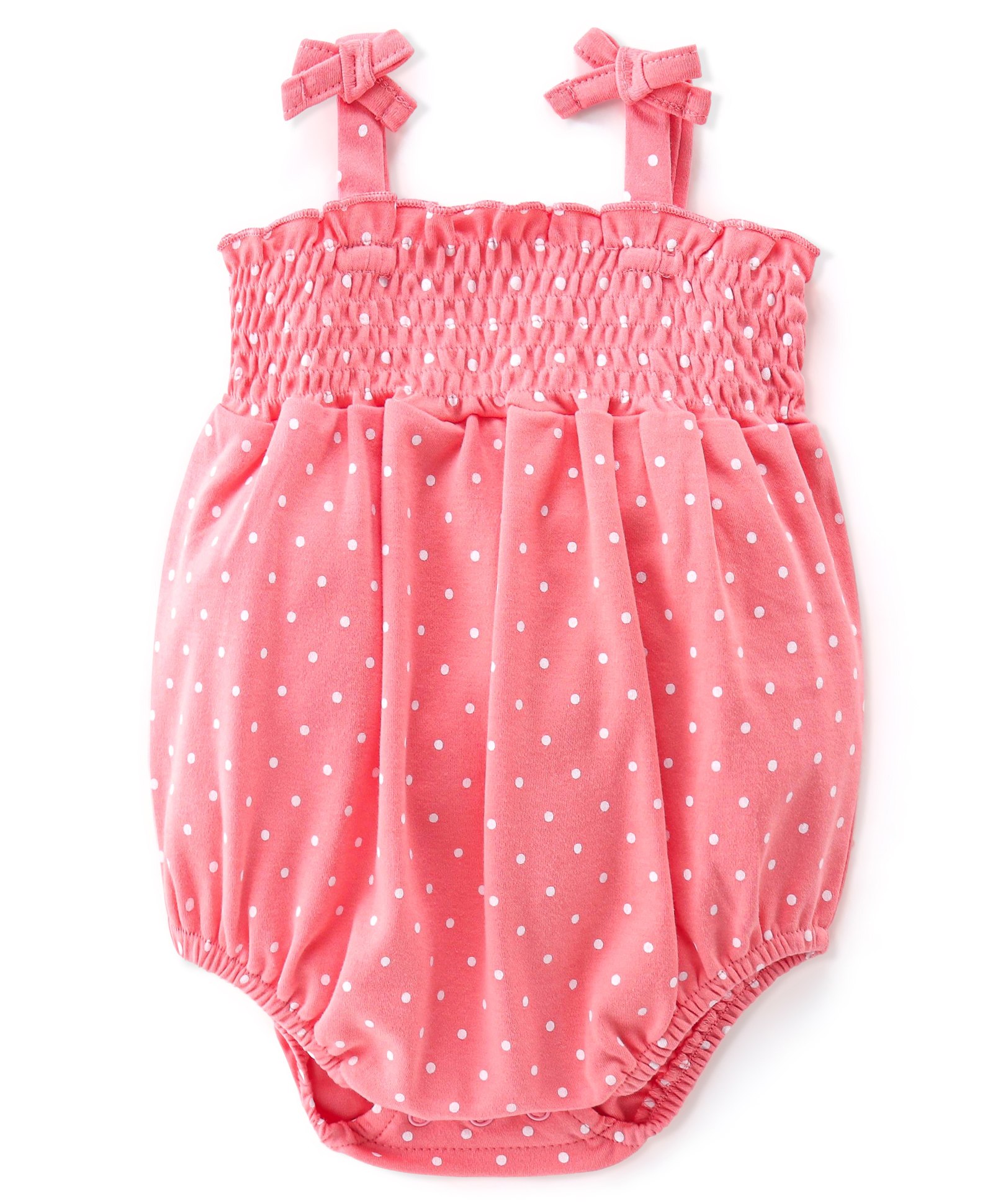 Babyhug 100% Cotton Knit Sleeveless Onesie Polka Dot Print - Pink-image-43