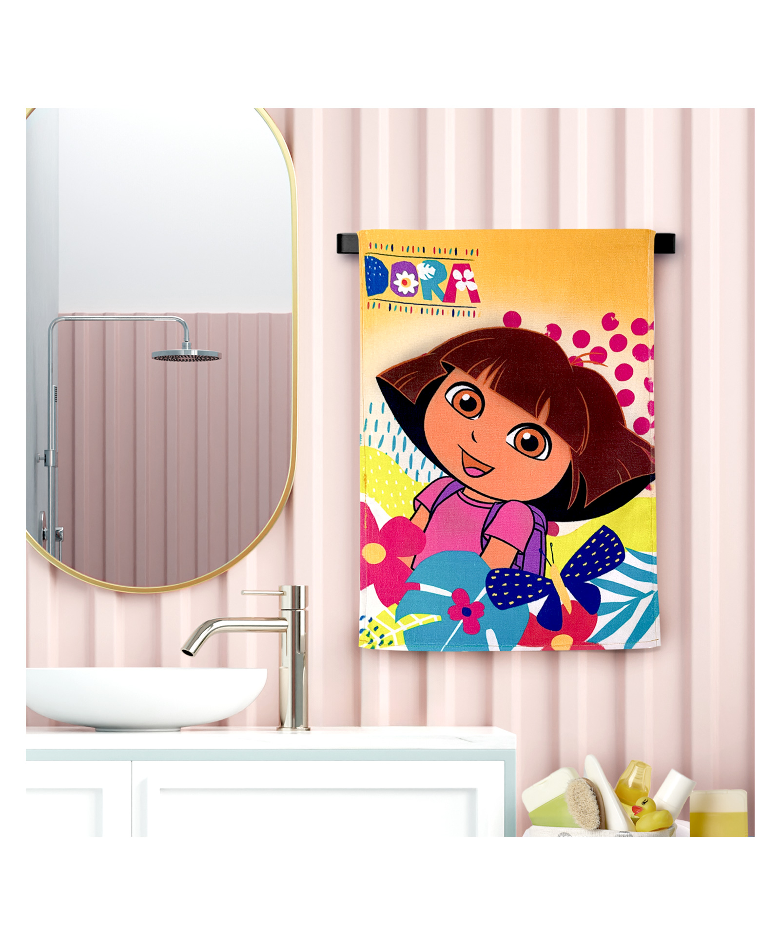 Sassoon Dora Cartoon Printed Hand Towels For Kids -40cmx60cm (Pack of 2)-image-5