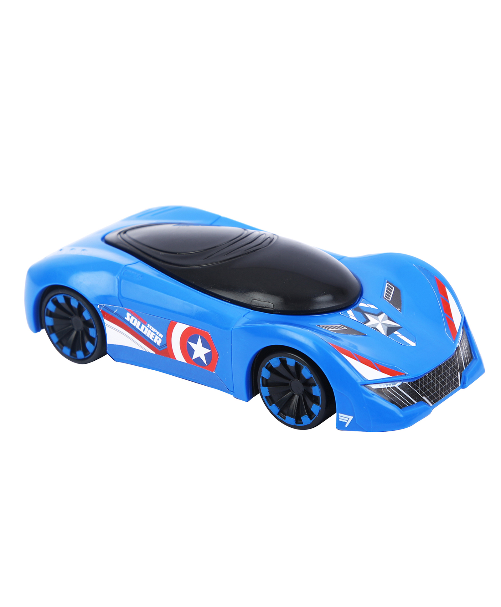 Marvel Pull Back Hyper Car Captain America - Blue-picture-16