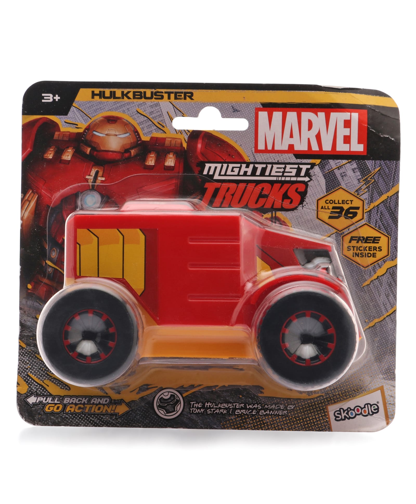 Marvel Pull Back Monster Truck Hulkbuster - Red-picture-21