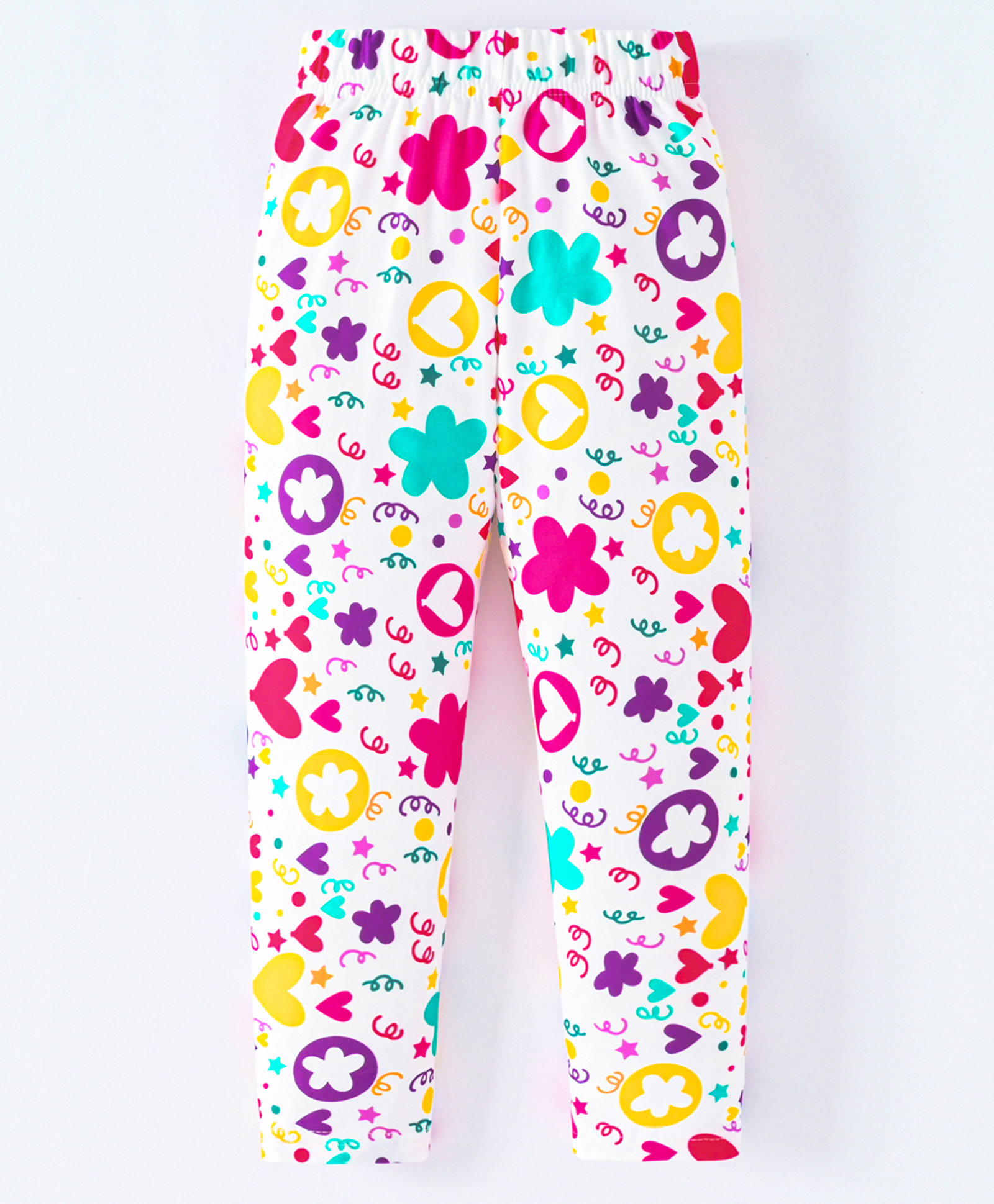 Kookie Kids Full Length Legging Heart Print - Multicolor-picture-19