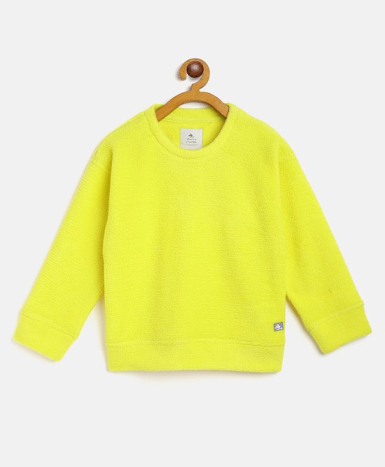 Cherry Crumble By Nitt Hyman Full Sleeves Solid Sweatshirt  - Yellow-picture-20
