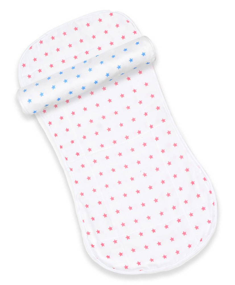 The Mom Store Muslin Burp Cloth Combo of 2- Option 5 : Blue Star-Pink Star-picture-17