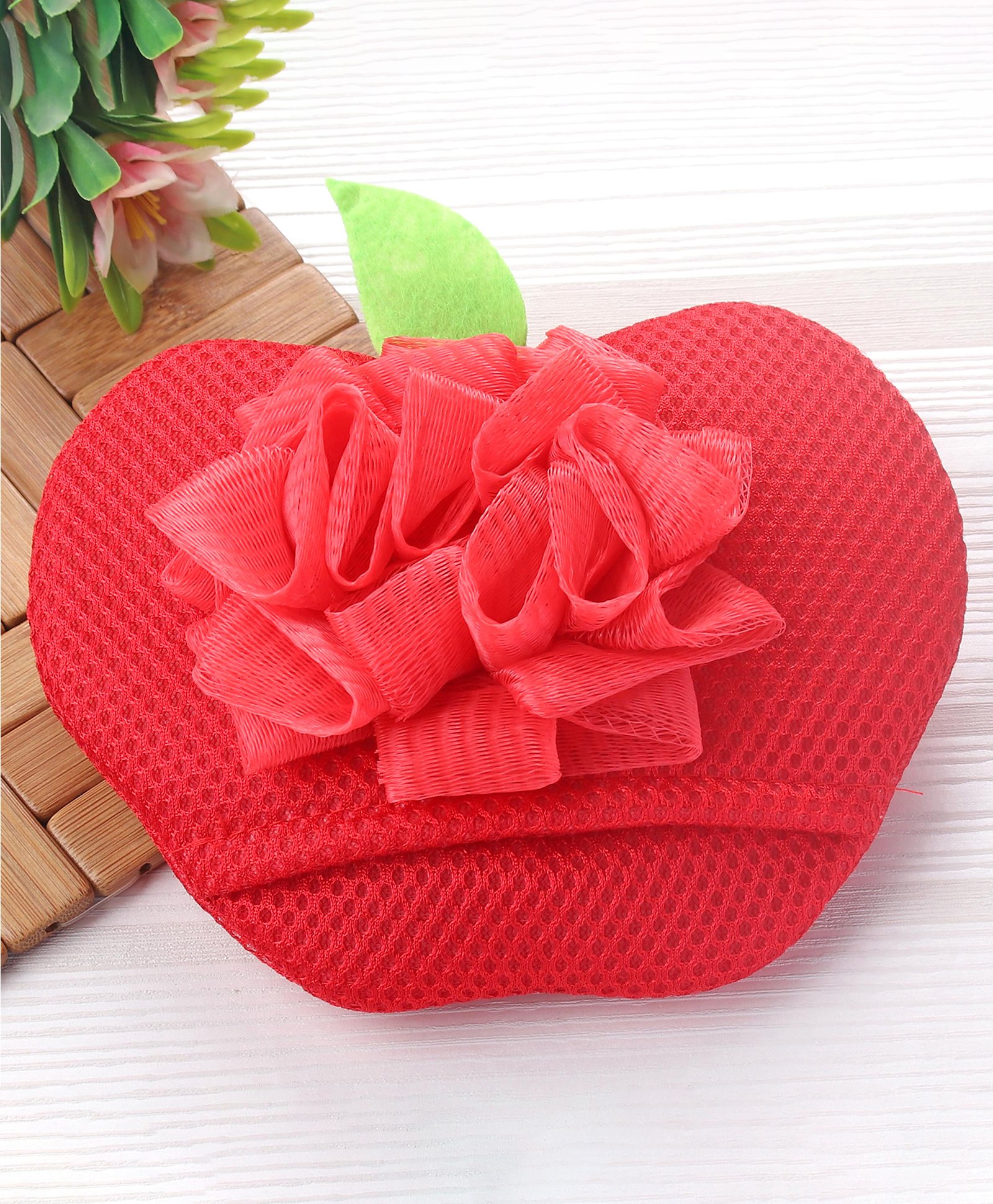 fab n funky Baby Bath Glove Apple Shape - Red-picture-15