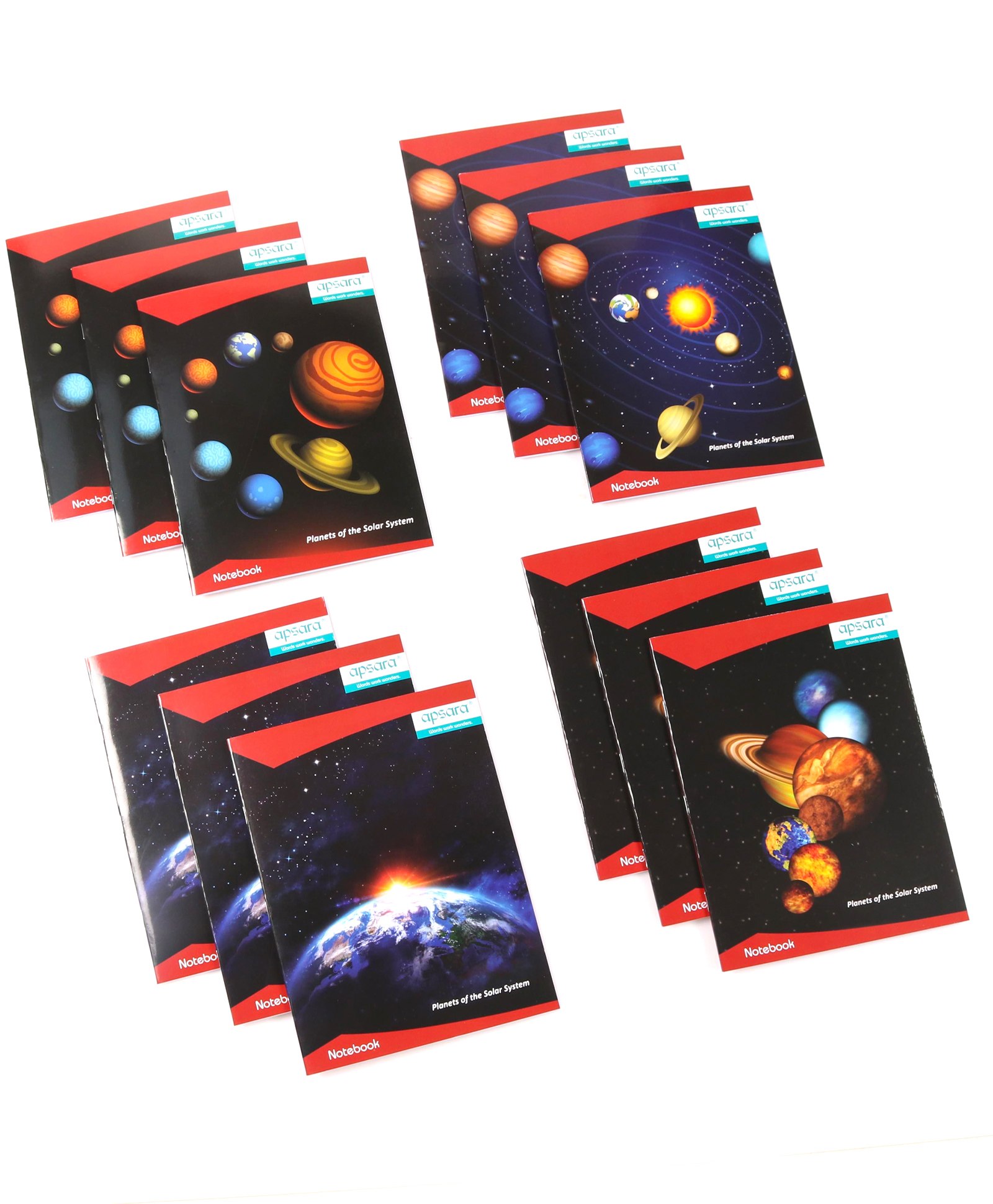 Apsara Kingsize Notebook Four line Pack of 12 - 72 Pages (Color and Print May Vary)-picture-33