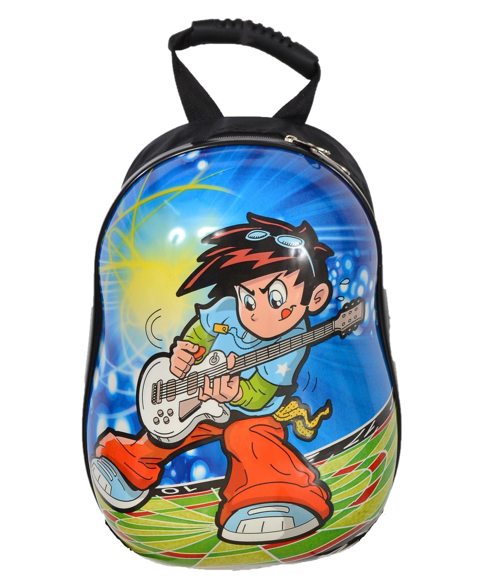 D Paradise Kid's Toddlers Hard-Case Guitar Print Backpack - 13 Inches-image-36