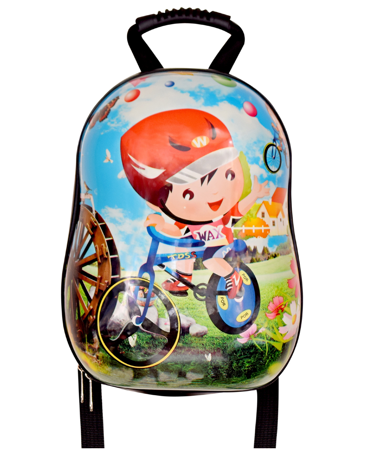 D Paradise Hard Case Cycle Boy Print Backpack - 13 Inches-image-29
