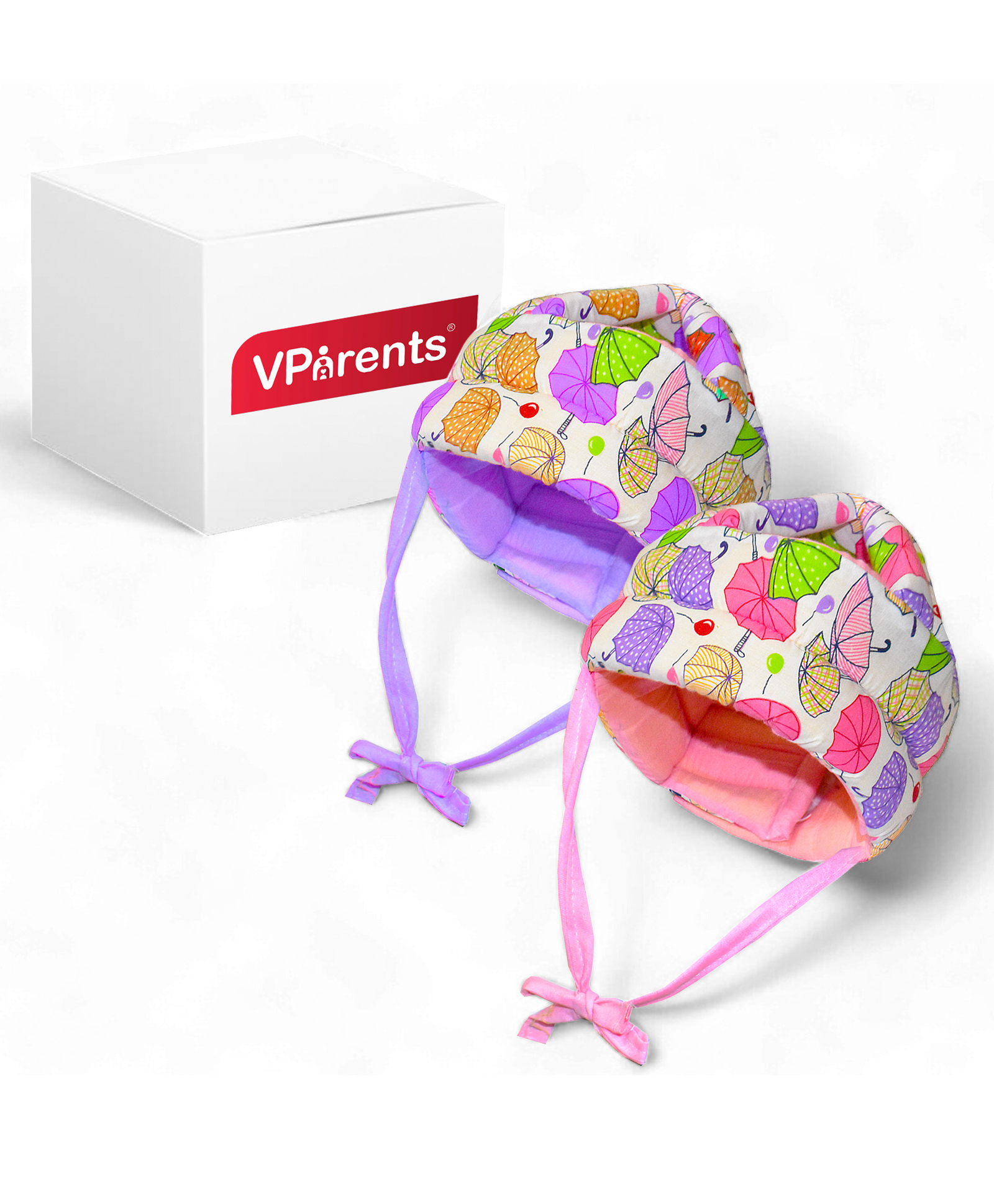 Vparents Chunky Baby Head Protector for Safety with Proper Air Ventilation & Corner Guard Protection Pack of 2 - Pink and Purple-image-23