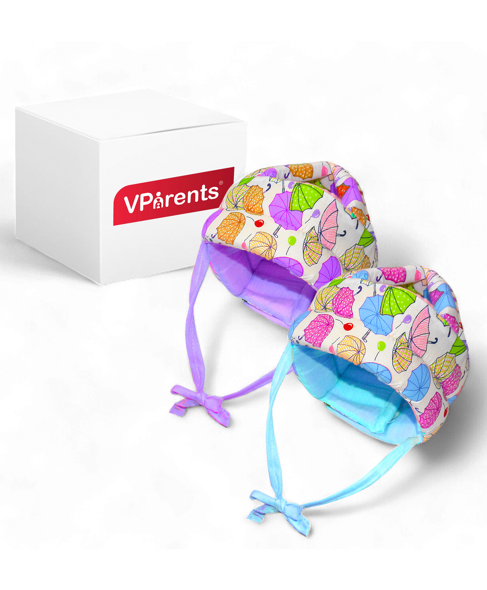 Vparents Chunky Baby Head Protector for Safety of Kids 6M to 3 Years- Baby Safety Helmet with Proper Air Ventilation & Corner Guard Protection Pack of 2 (Blue and Purple)-picture-16