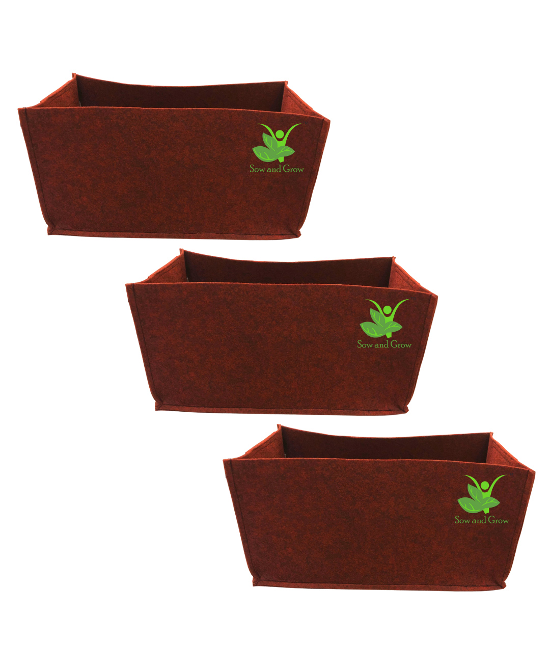 sow & grow Air Pruning Geo Fabric Grow Bags - Set of 3-picture-26