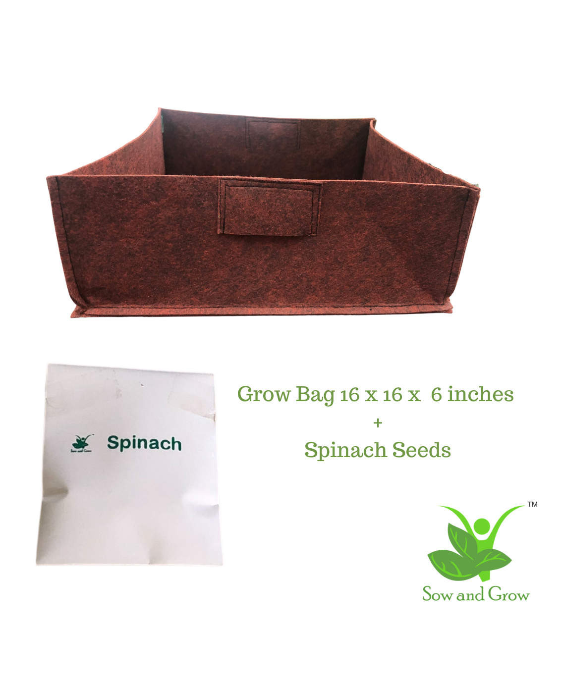 sow & grow Large Grow Bag and Spinach Seeds Grow it Yourself Vegetable Kit-picture-16