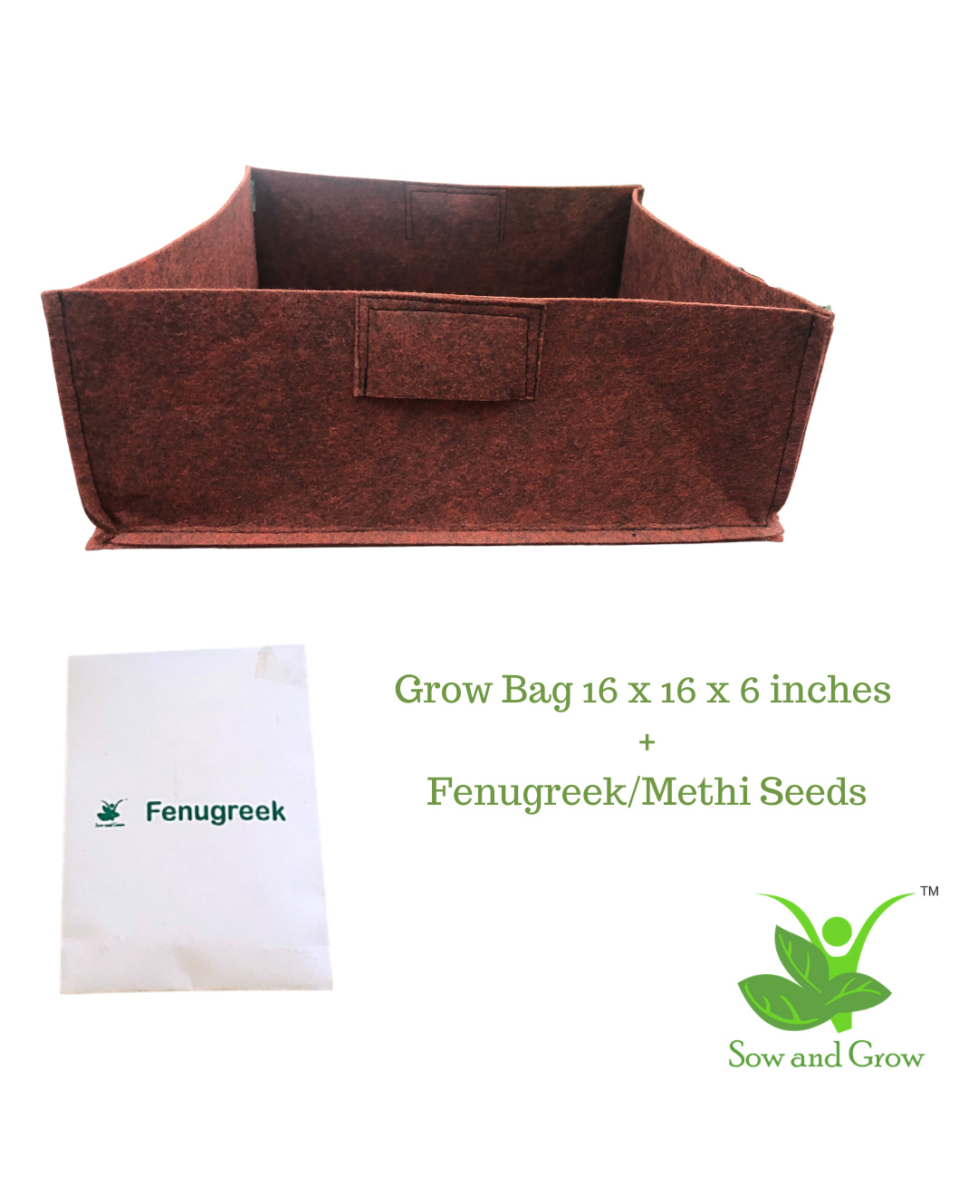 sow & grow Large Grow Bag and Fenugreek Seeds Grow it Yourself Vegetable Kit-picture-13