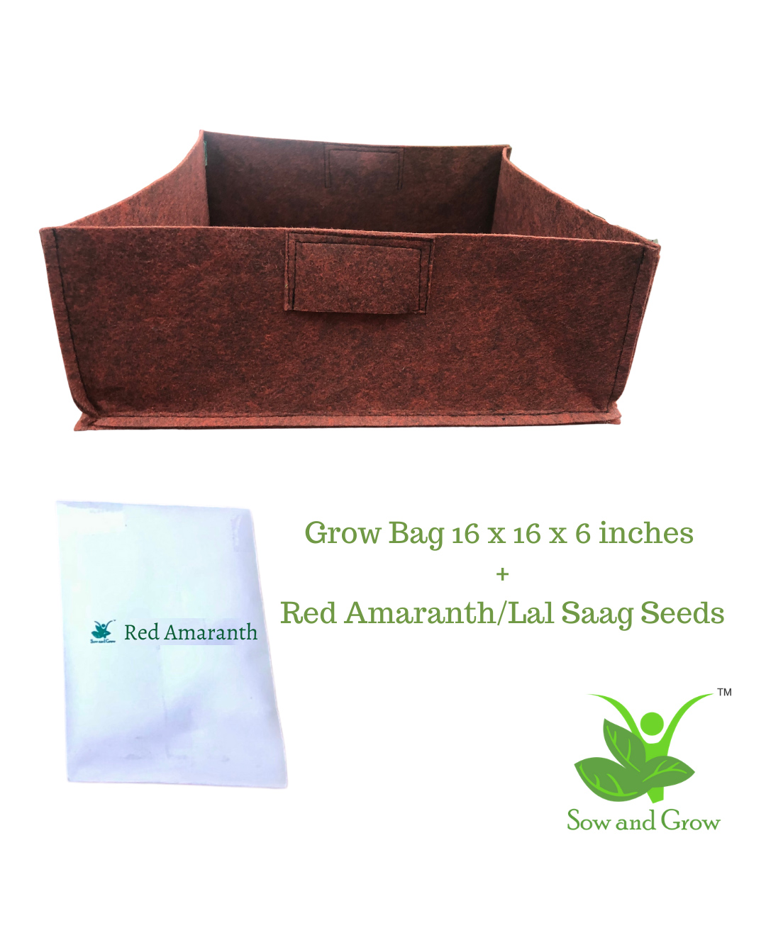 sow & grow Large Grow Bag and Red Amaranth Seeds Grow it Yourself Vegetable Kit-picture-17