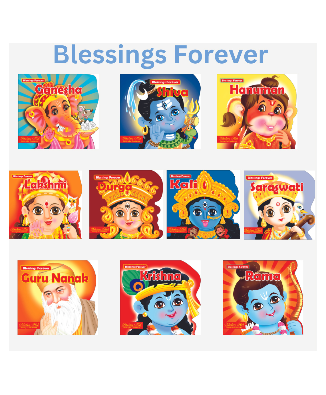 Blessing Forever Set of 10 Gods & Goddess Storybooks for Kids Die Cut Board Books - English-image-24