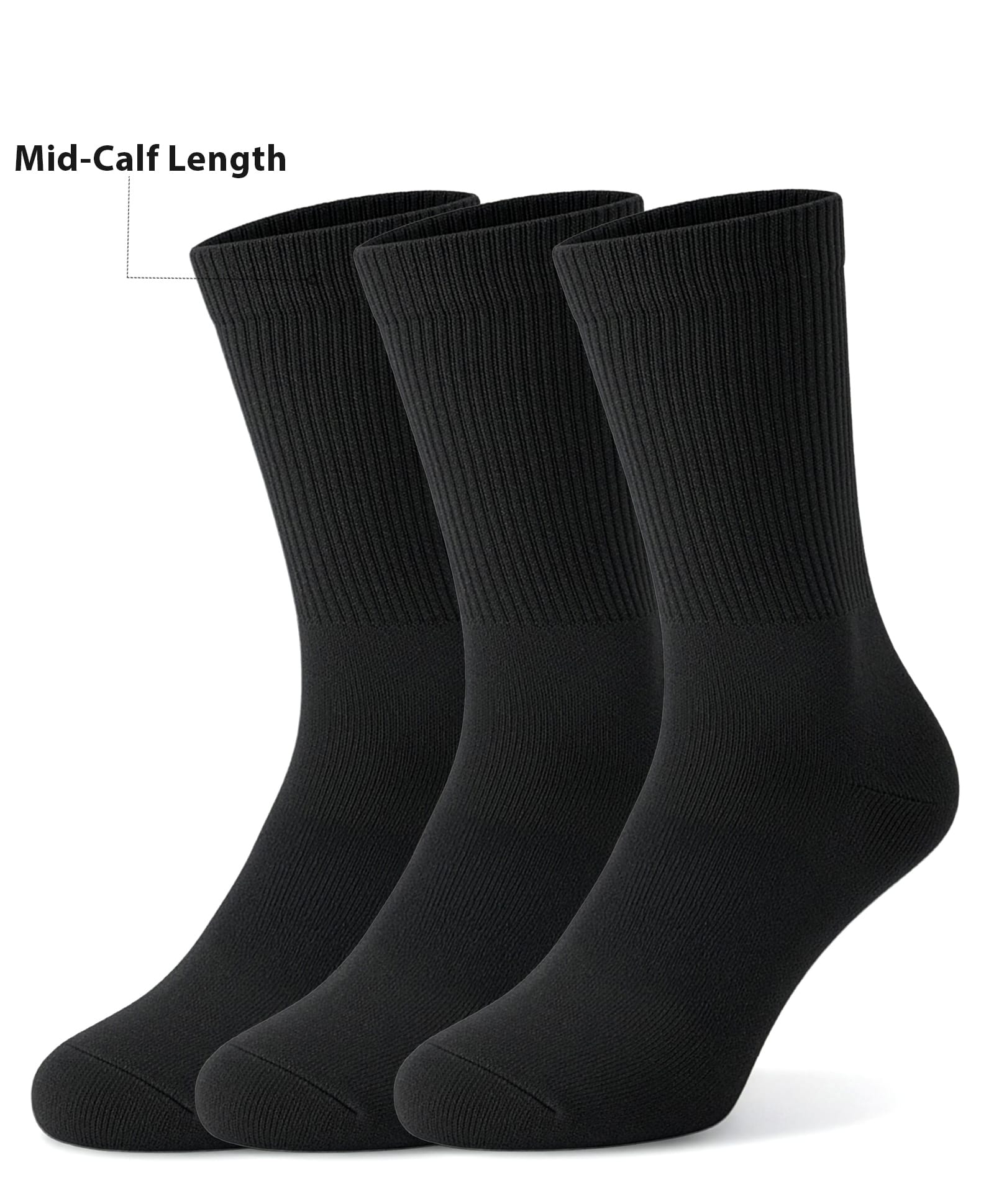 Pine Active Cotton Lycra Knit Athelisure & Sportswear  Breathable Socks  Pack Of 3 - Black-picture-5